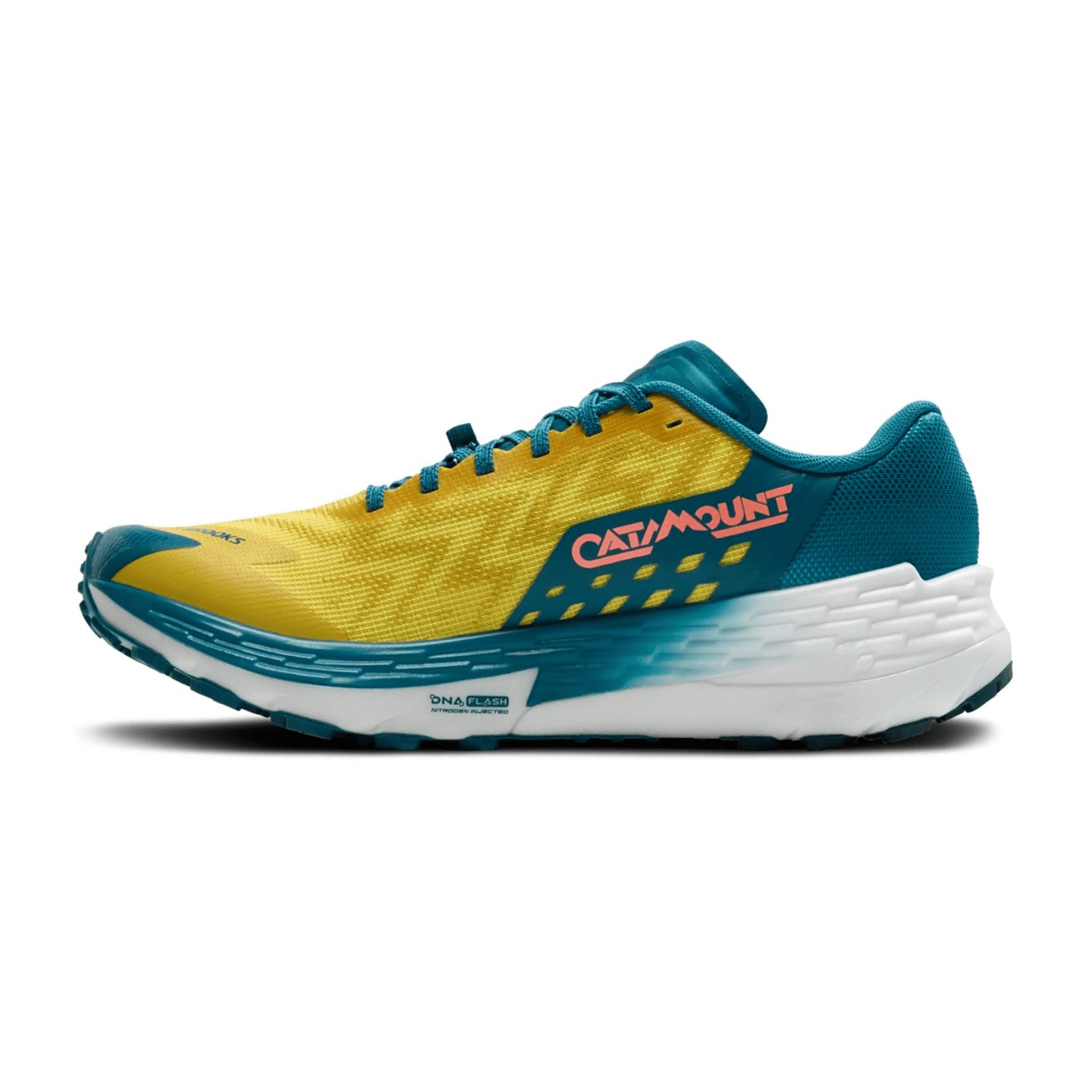 Brooks Catamount 4 Men's Trail Running Shoes, Colorful Textile Upper, Rubber Outsole