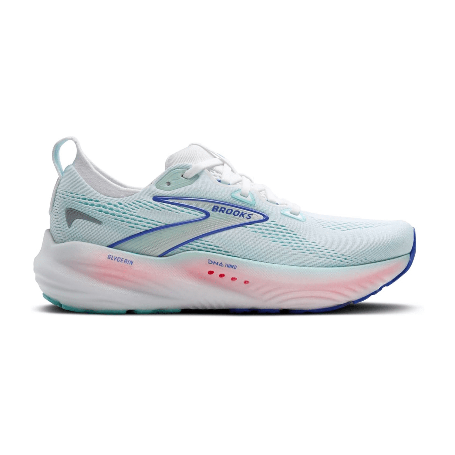 Brooks Glycerin 22 Women's Running Shoes in White Limpet Shell/Amparo Blue