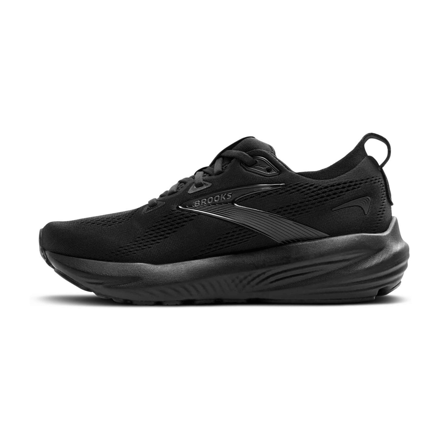 Brooks Glycerin 22 Men's Running Shoes in Black Black Ebony Lace-Up with Rubber Sole