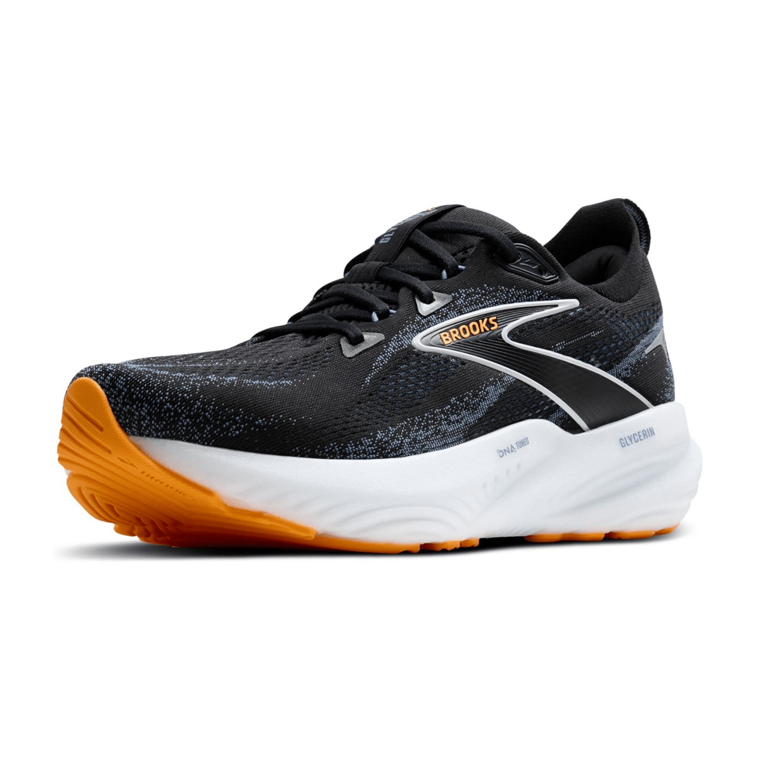 Brooks Glycerin 22 Men's Running Shoes in Black/Country Blue/Orange Pop