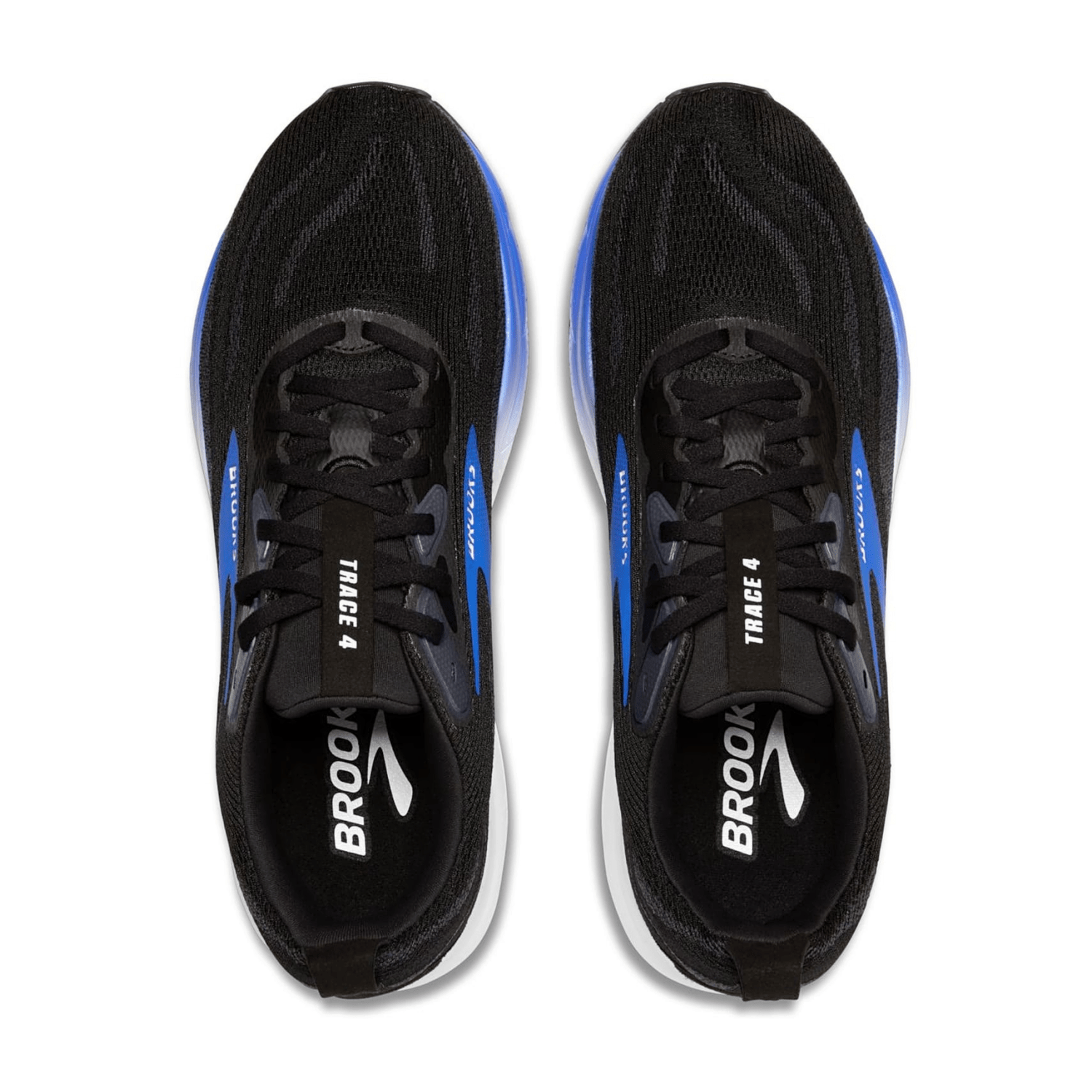 Brooks Trace 4 Men's Running Shoes, Lace-Up, Mesh Upper, Black / Cobalt