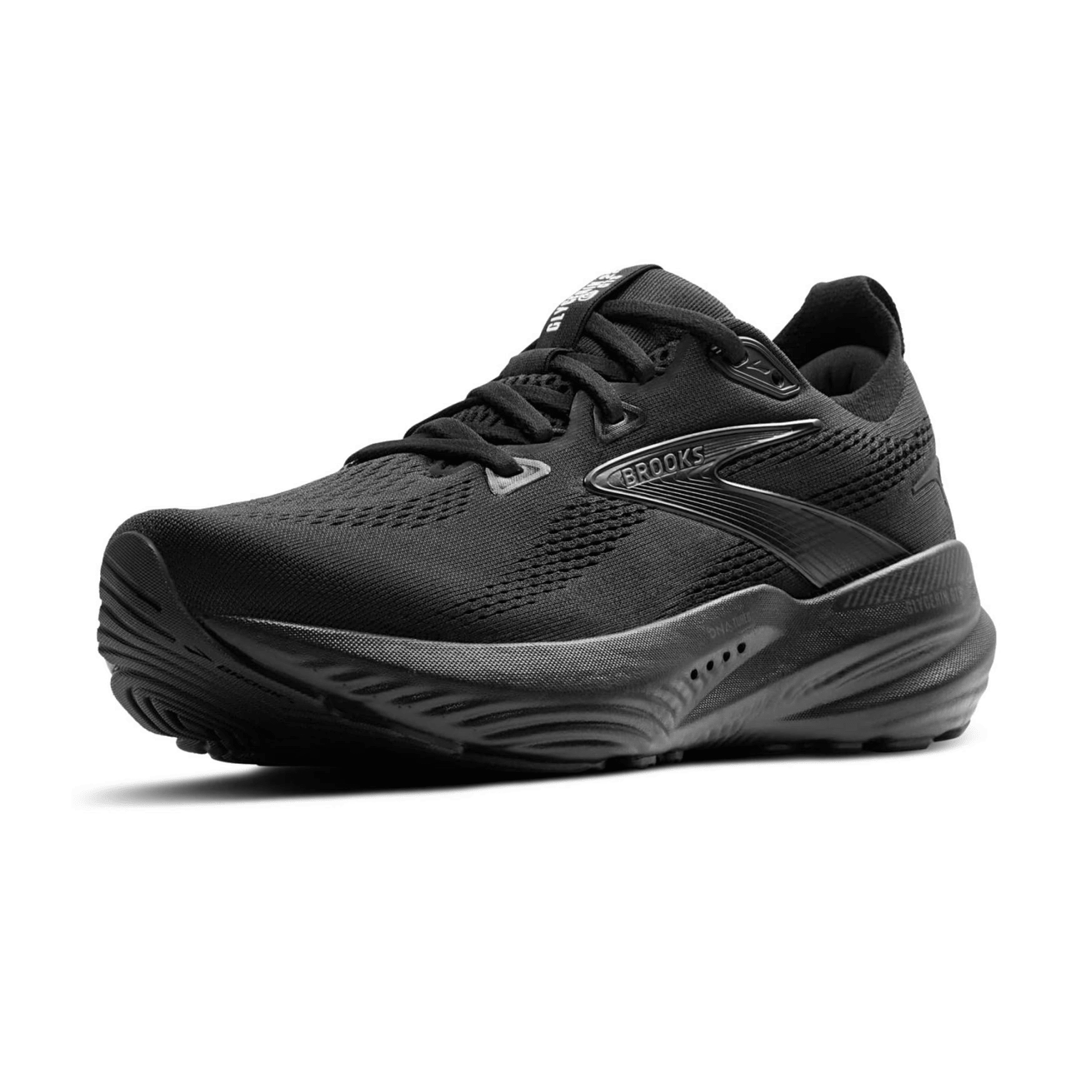 Brooks Glycerin GTS 22 Men's Running Shoes with GuideRails® Support System, Lace-Up, Black/Ebony Synthetic