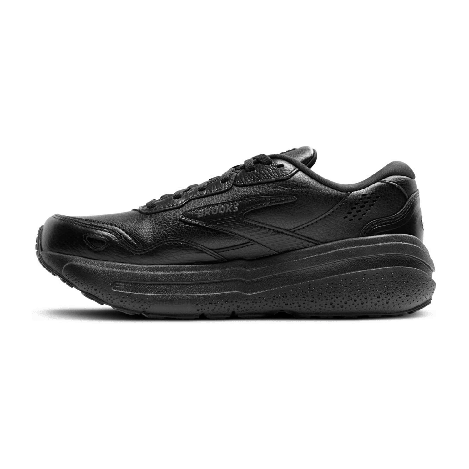 Brooks Men's Sneakers Black Lace-Up Nylon Textile Lining Rubber Sole