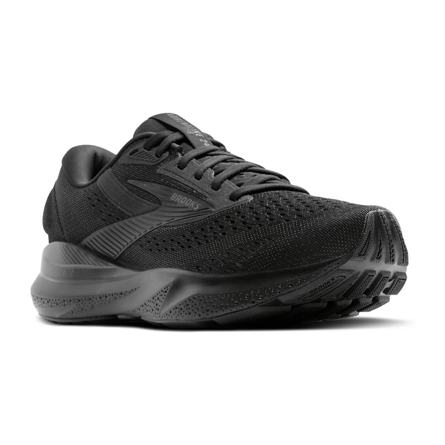 Brooks Adrenaline GTS 24 Women's Running Shoes, Black Synthetic, Round Toe