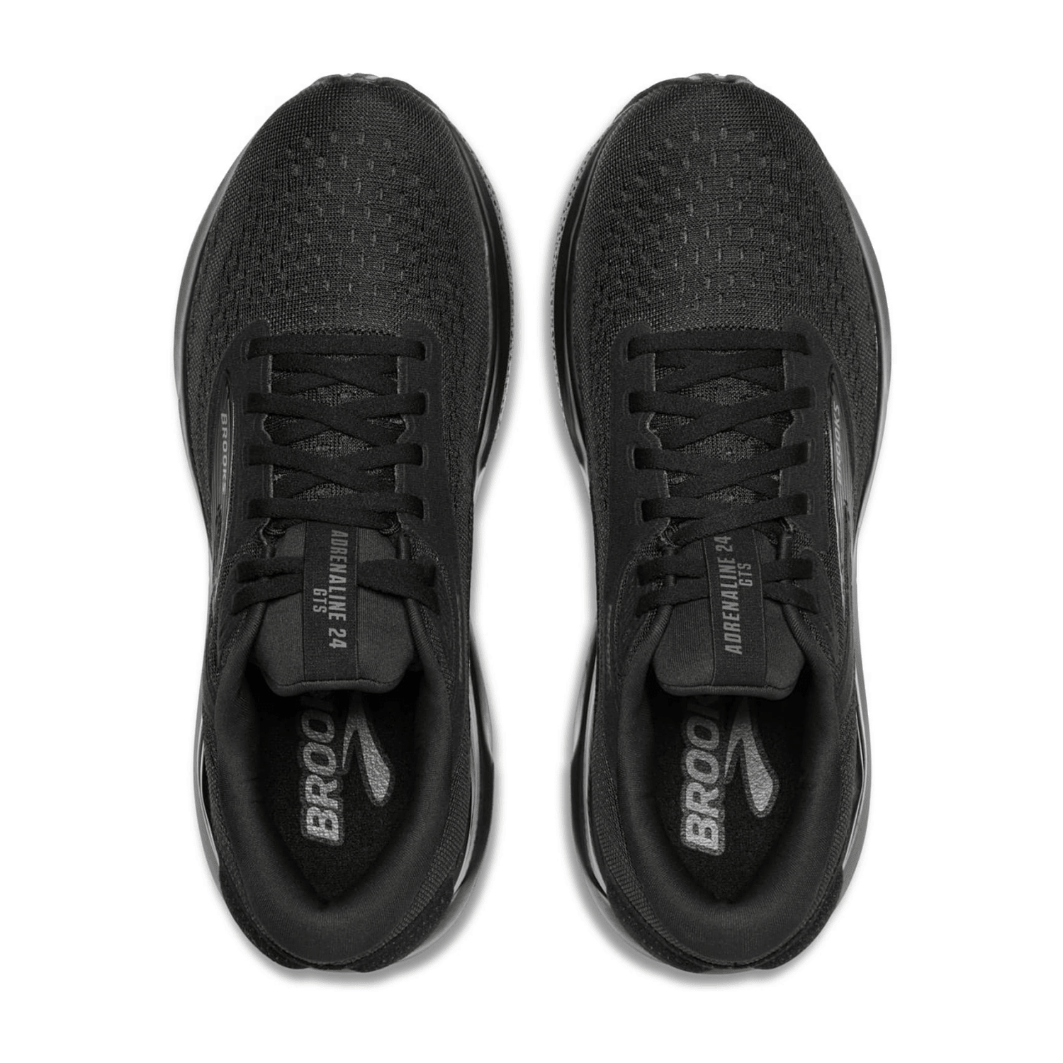 Brooks Adrenaline GTS 24 Women's Running Shoes, Black Synthetic, Round Toe