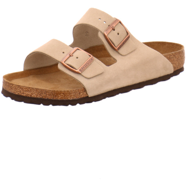 Birkenstock Arizona Slides regular Taupe Suede Leather Shoes SFB Sandals Slippers - Bartel-Shop