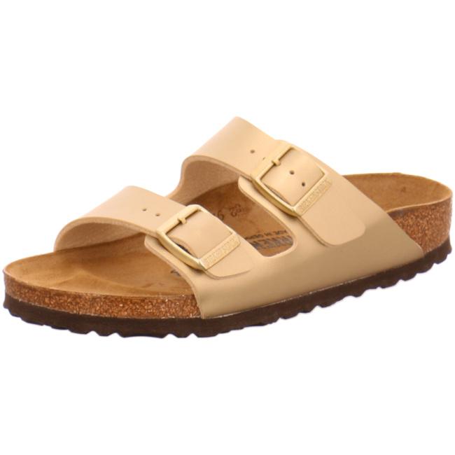 Birkenstock Arizona Gold Birko Flor Sandals Slippers Slides Buckle narrow - Bartel-Shop