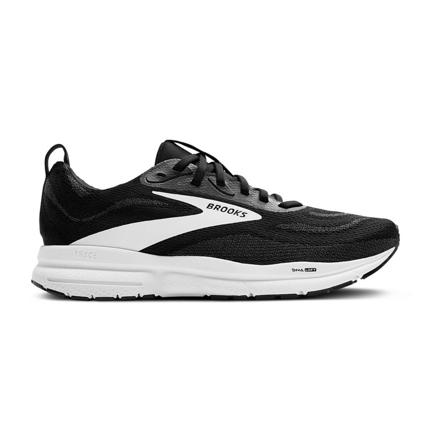 Brooks Trace 4 Women's Sneakers - Athletic Shoes in Black Grey White Canvas with Rubber Sole
