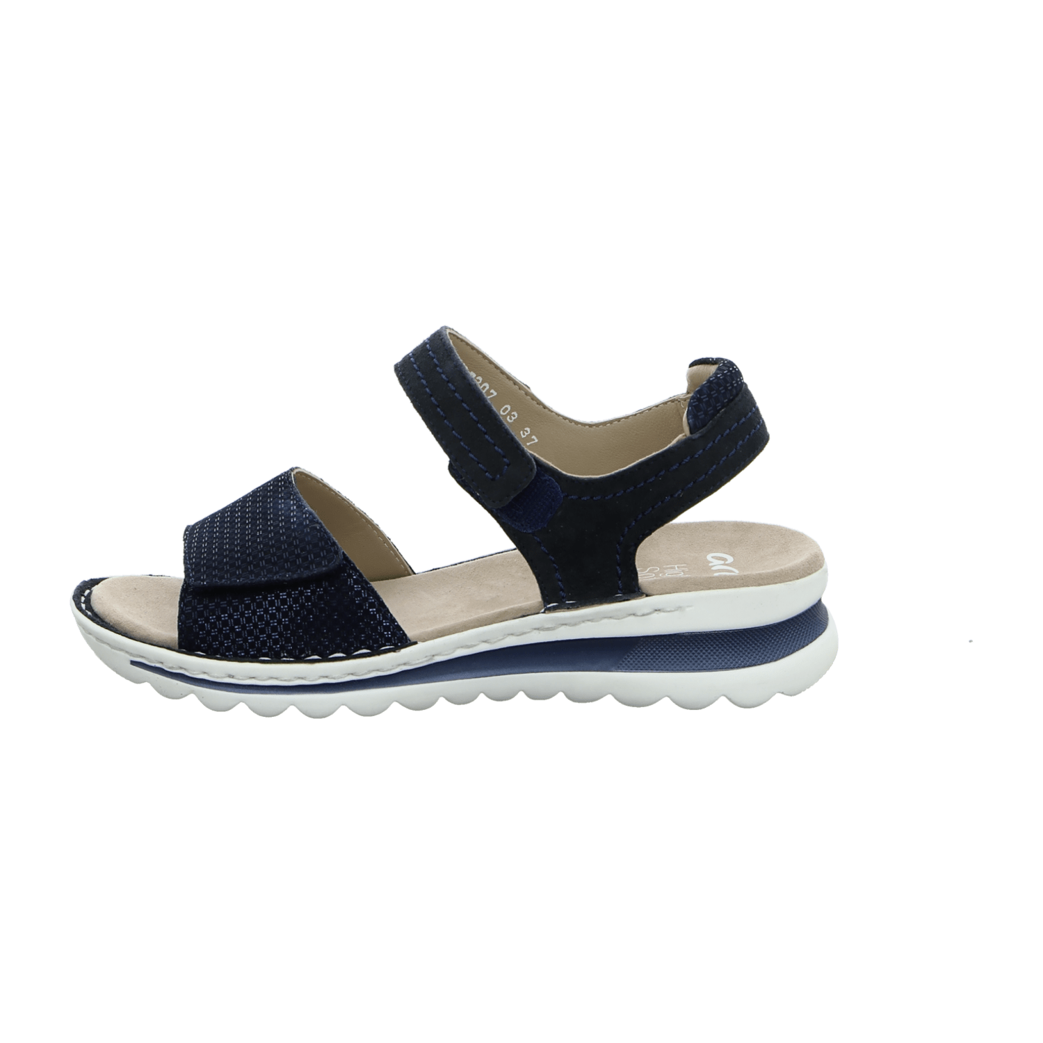 ARA TAMPA Women's Suede Hook-and-Loop Sandals Classic Blue