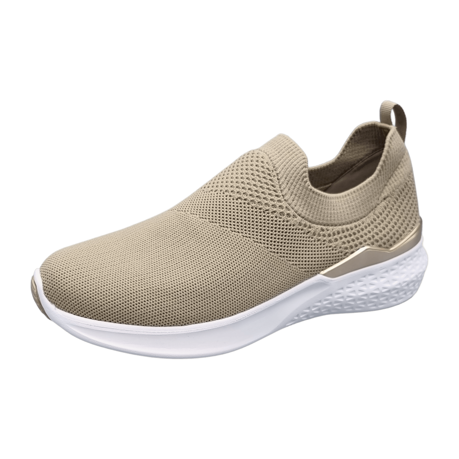 ARA MAYA Women's Textile Slip-On Sneakers in Beige