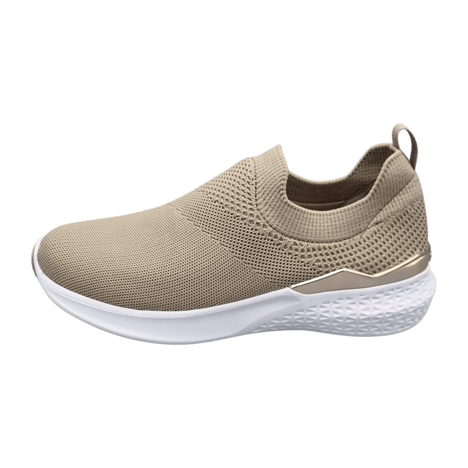 ARA MAYA Women's Textile Slip-On Sneakers in Beige