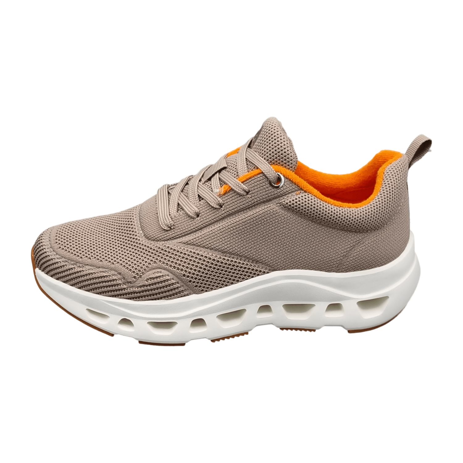 ARA RIO Women's Sneakers in Beige Textile with Lace-Up Closure