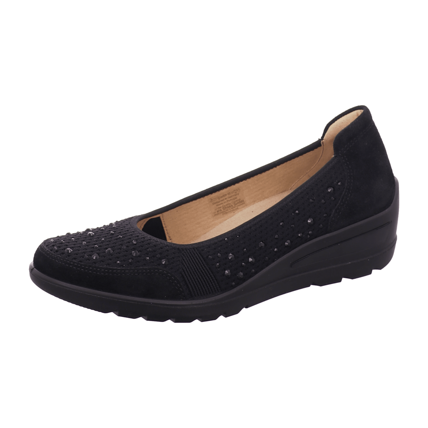ARA ZÜRICH Women's Pumps Black Textile Slip-On with Round Toe
