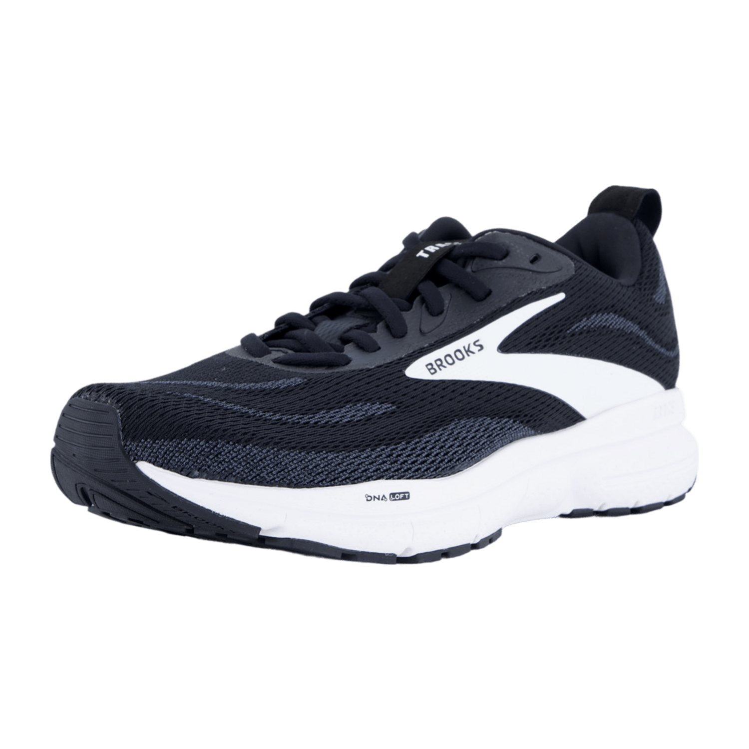 Brooks Trace 4 Women's Canvas Lace-Up Sneakers in Black, Grey & White