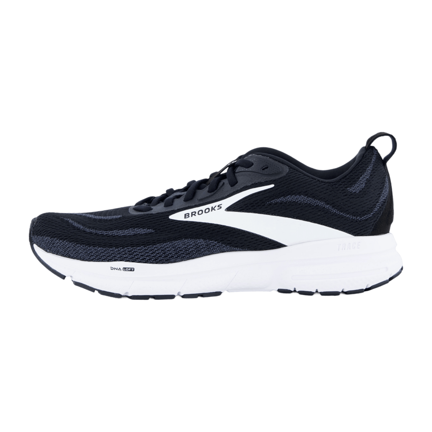 Brooks Trace 4 Women's Canvas Lace-Up Sneakers in Black, Grey & White