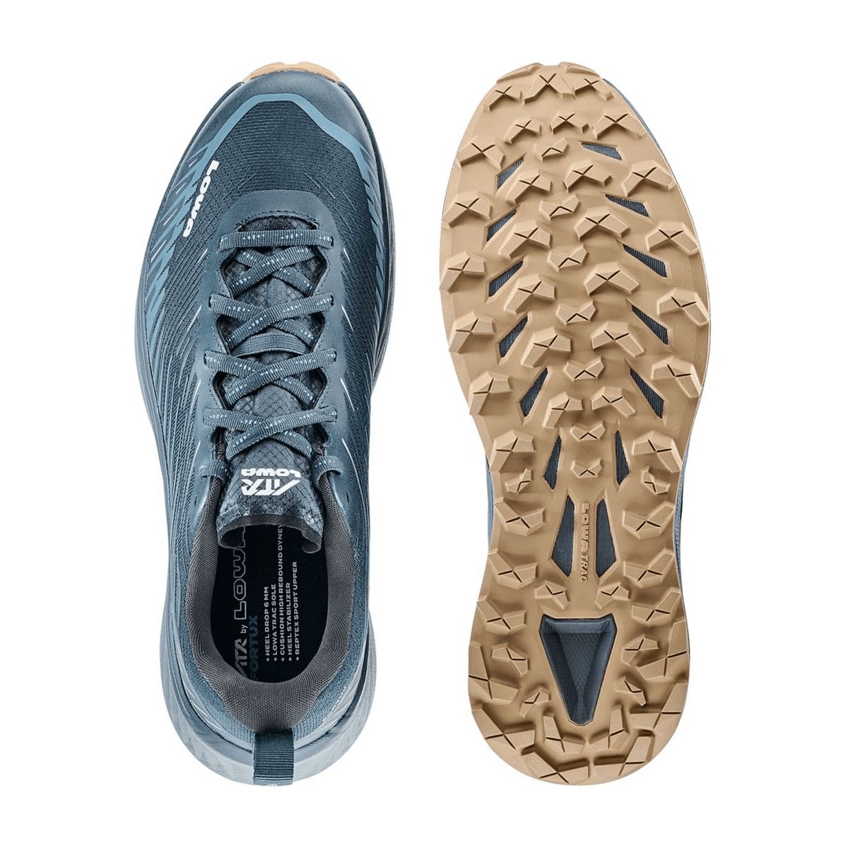 LOWA Fortux Men's Trail Running Shoes Marine Dune - Low Top