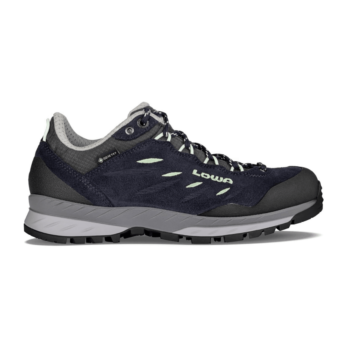LOWA Delago GTX LO Ws Women's Trekking Shoes Navy Mint Green Waterproof