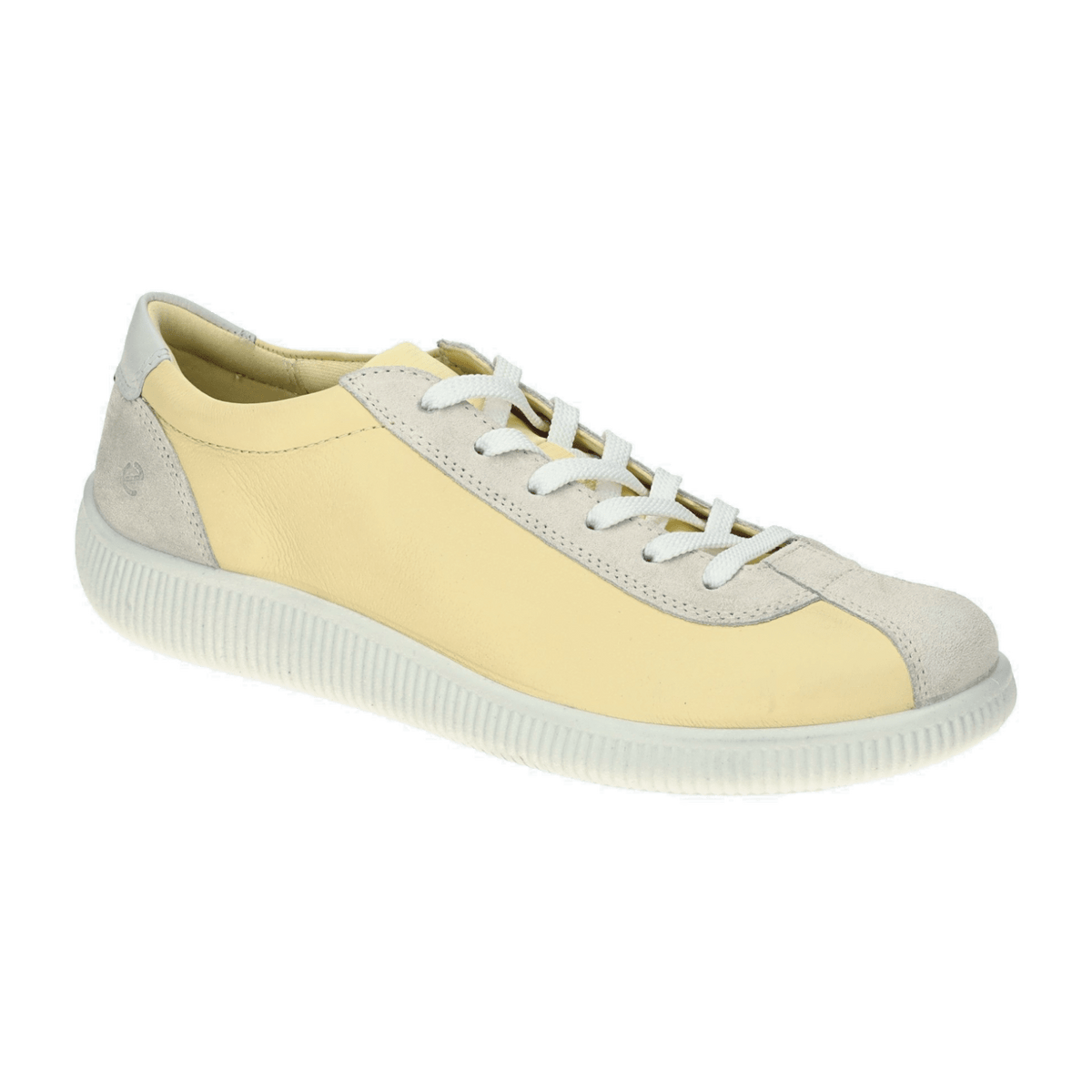 ECCO Soft Zero Women's Yellow Leather Sneakers - Lightweight Flexible
