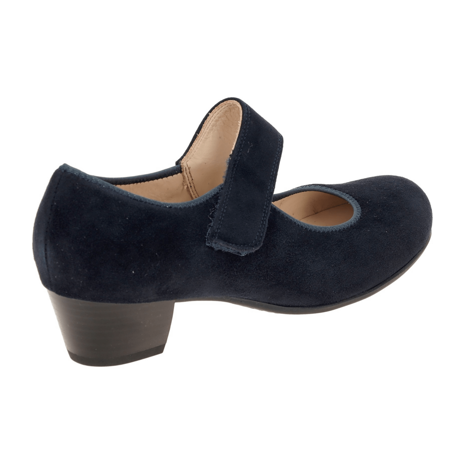 ARA CATANIA Women's Pumps, Blue Suede, Pull-On Style, Round Toe, Leather Lining, Polyurethane Sole