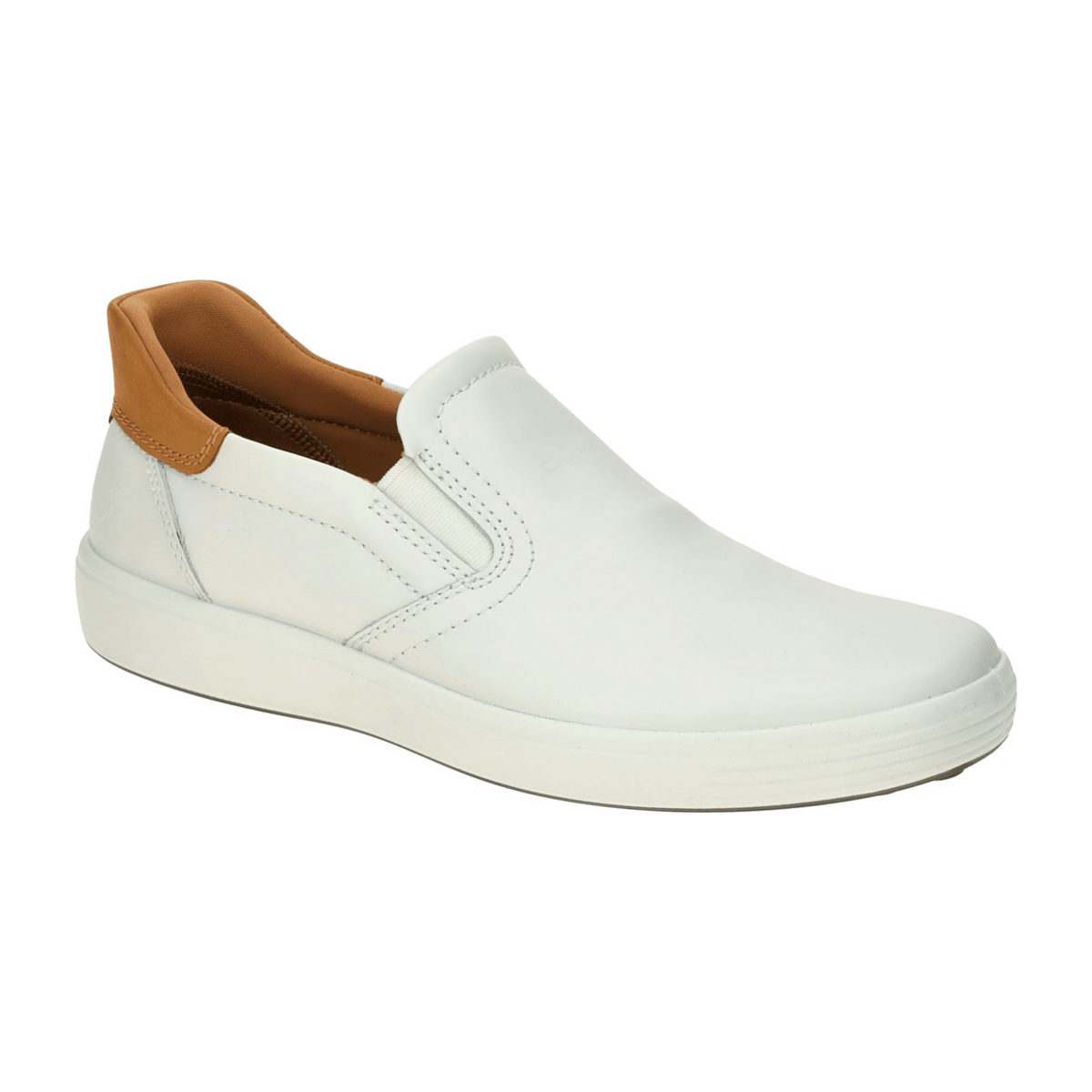 ECCO Soft 7 Men's Lace-Up Shoes White Leather