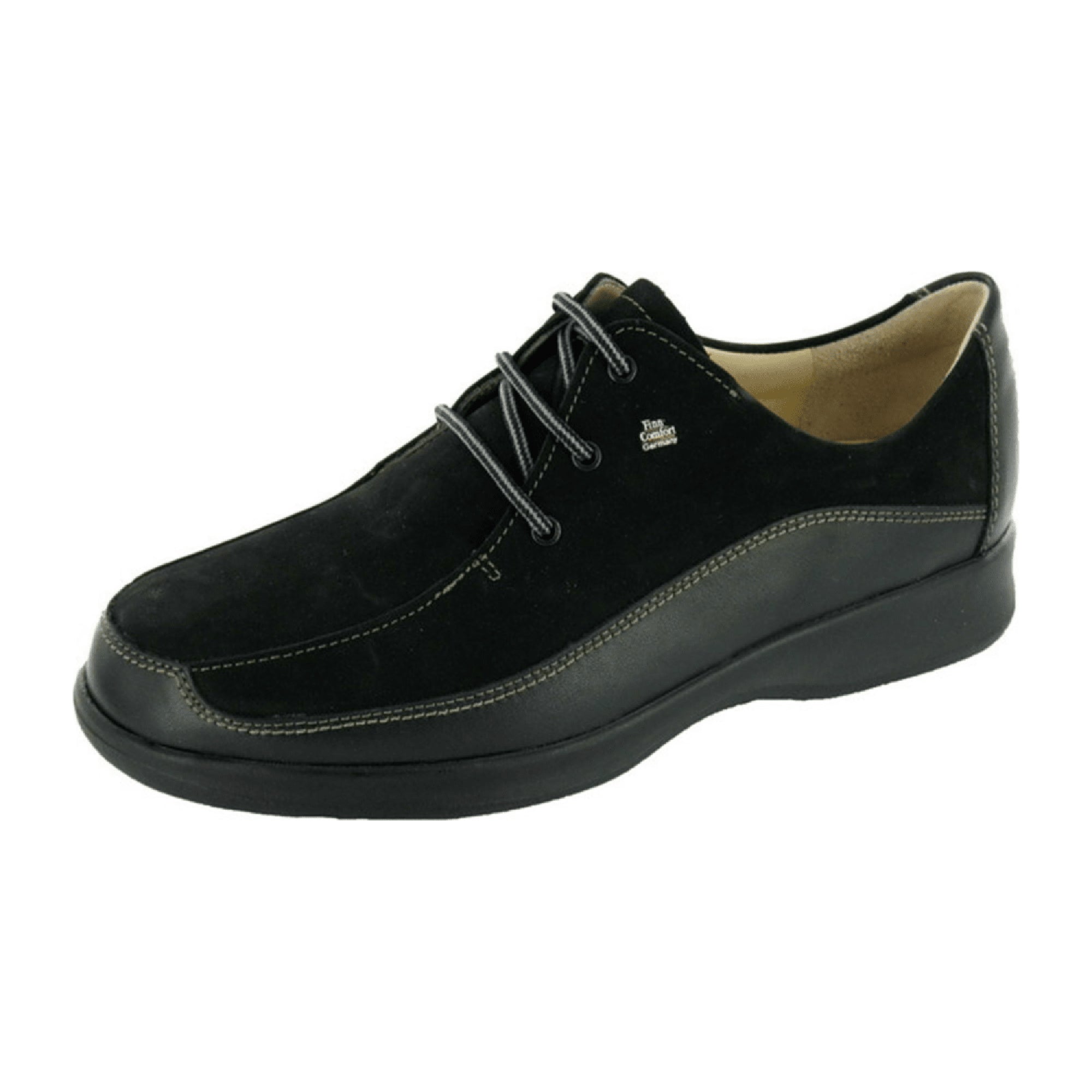 Finn Comfort Acapulco Women's Stylish Comfort Shoes, Black Leather