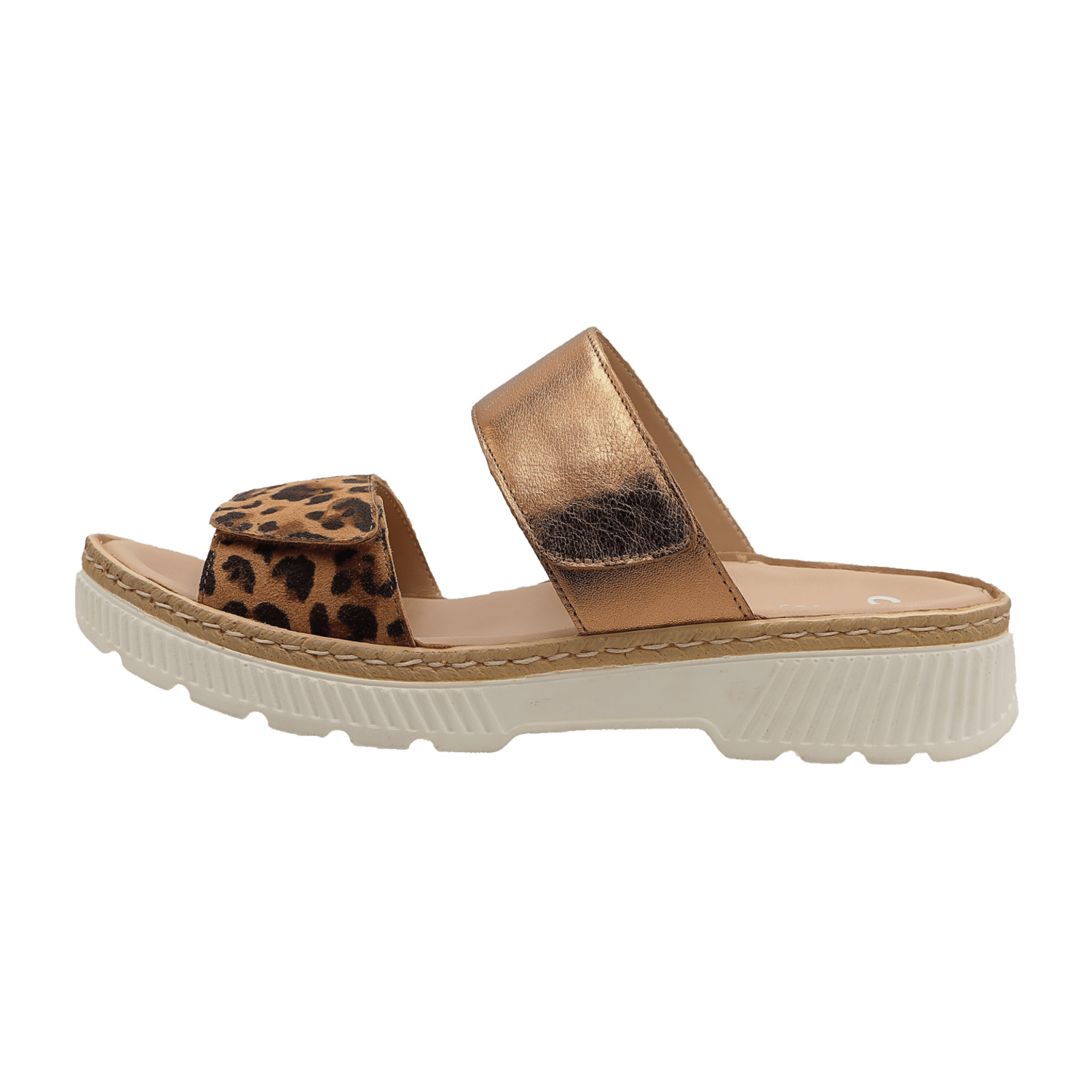 ARA Capri Women's Animal Print Synthetic Strap Sandals