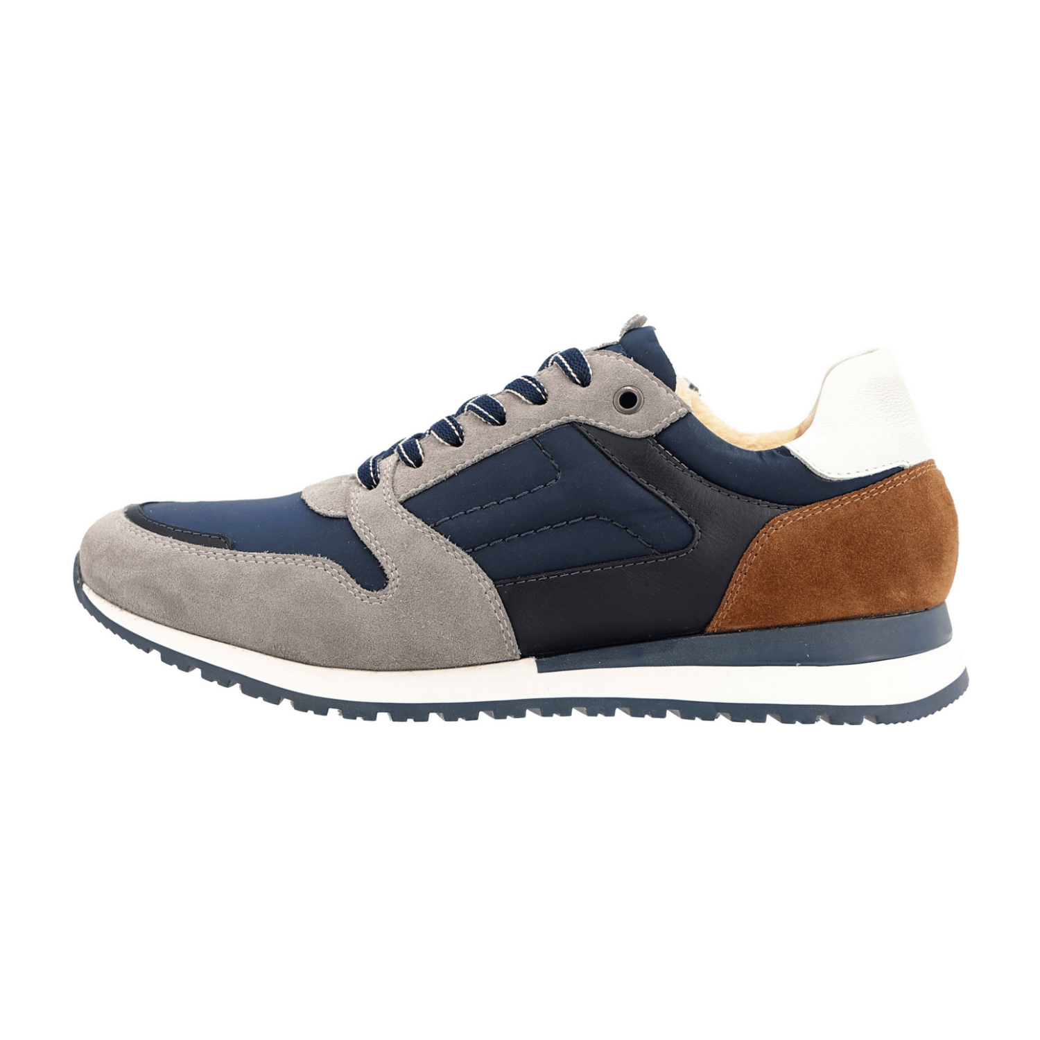ARA Gino Men's Suede Sneakers with Lace-Up Closure in Blue - Bartel-Shop