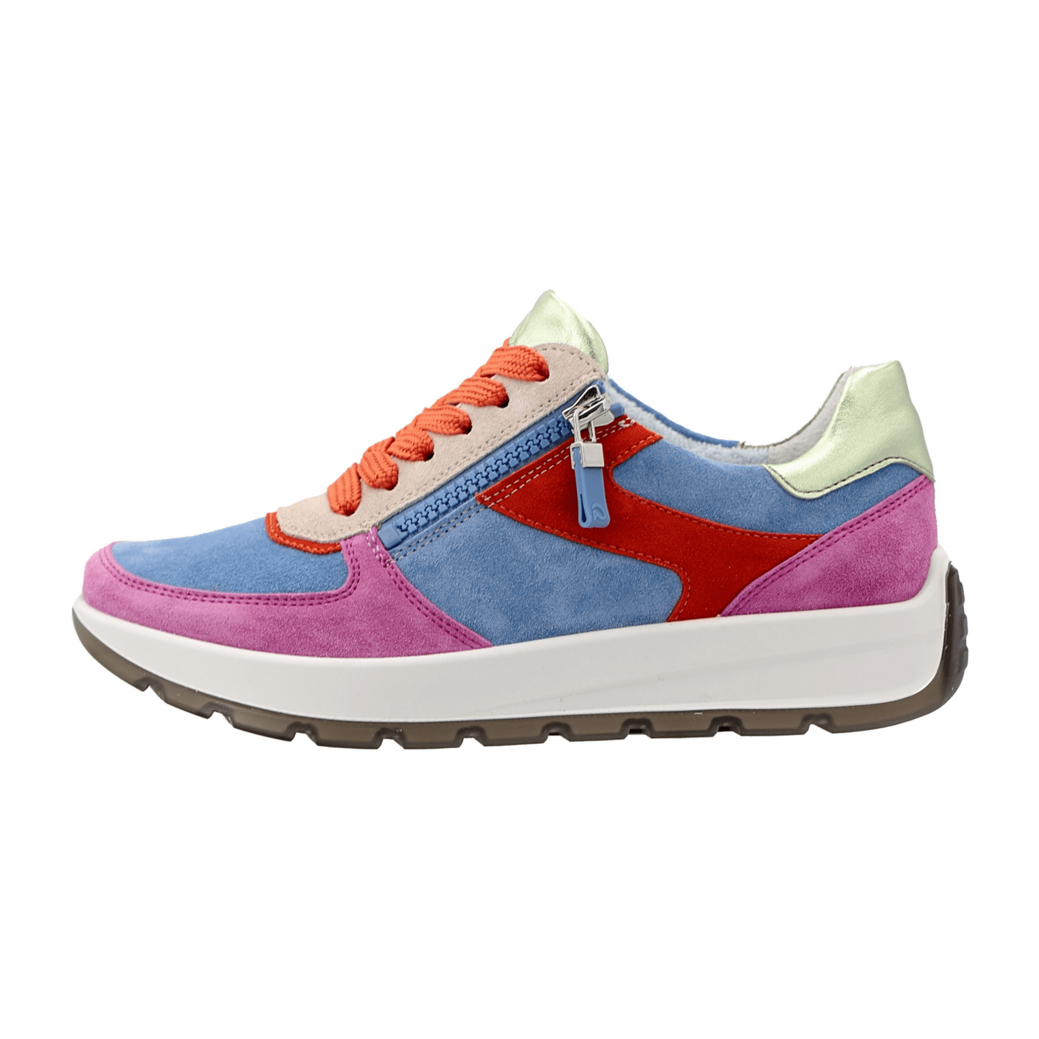 ARA New York Women's Lace-Up Ankle Strap Sandals with Velcro Closure in Multicolor