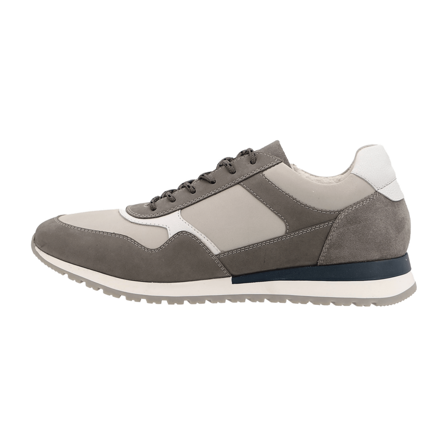 ARA GINO Men's Suede Sneakers in Beige with Lace-Up Closure