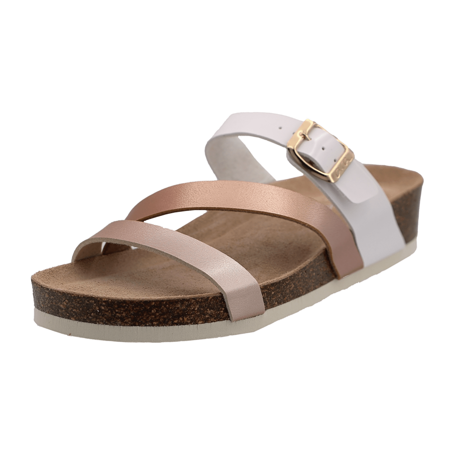 ARA Bali Women's Slingback Pantolette in White with Buckle Closure and Leather Lining - Bartel-Shop