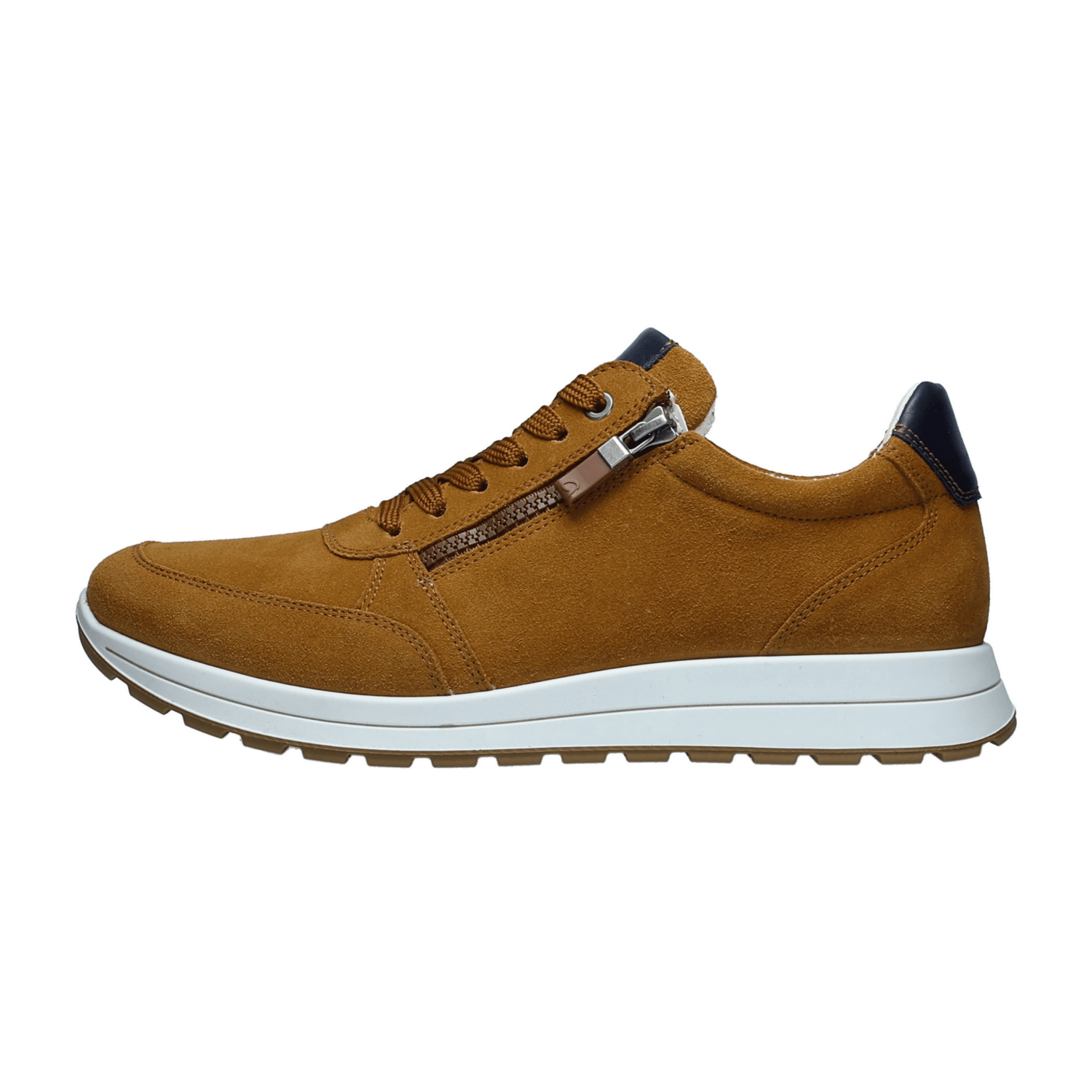 ARA Matteo Men's Brown Smooth Leather Lace-Up Sneakers - Bartel-Shop