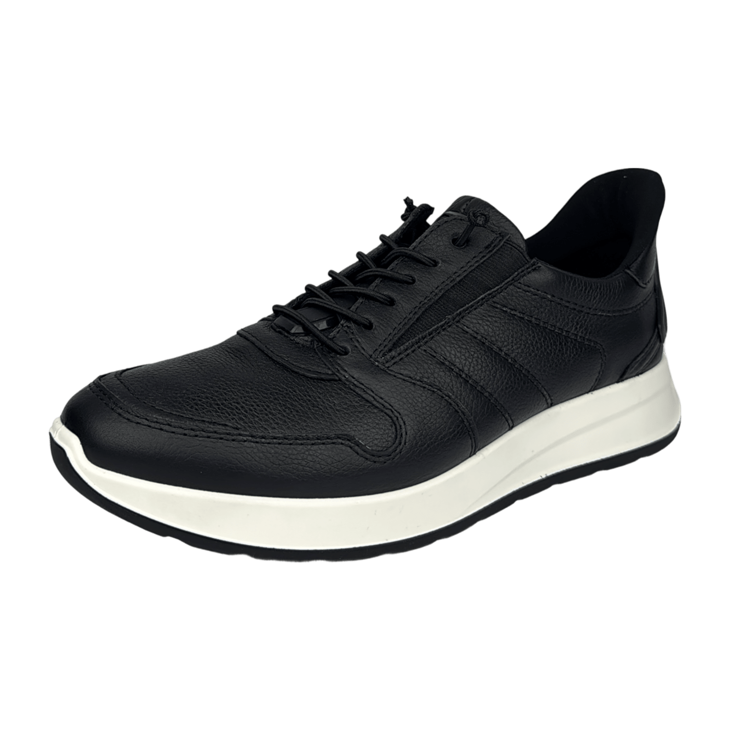 ARA MATTEO Men's Sneakers in Black, Lace-Up, Round Toe, Cold-Weather Lined, Synthetic Sole