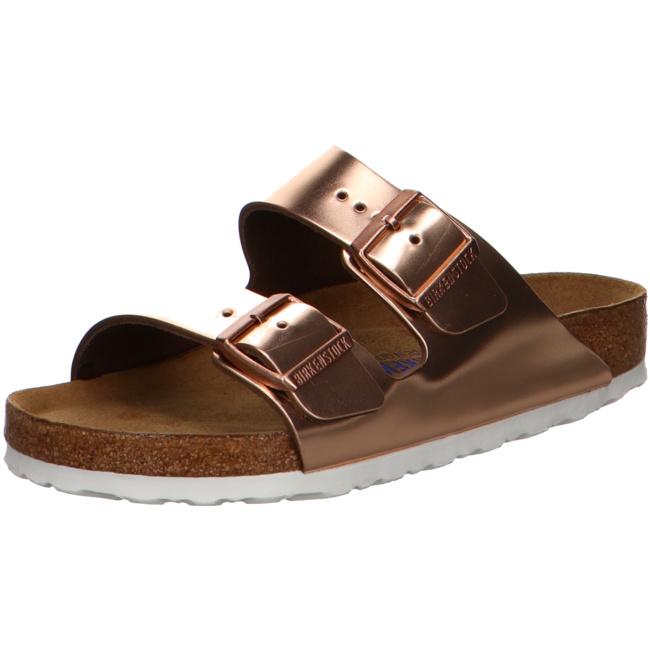 Birkenstock Arizona Metallic Copper White Sole Sandals Slides Thongs Leather SFB regular - Bartel-Shop
