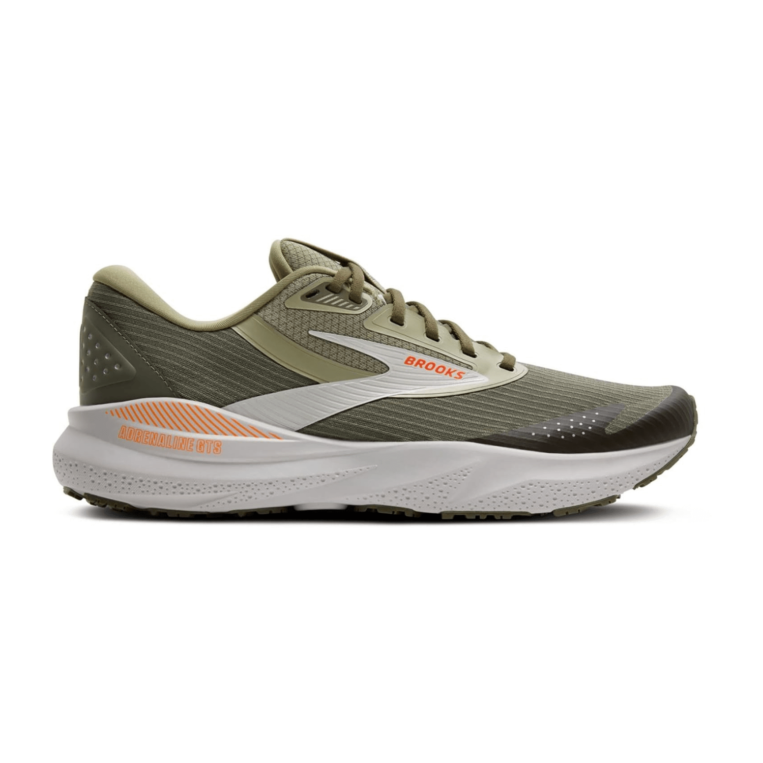 Brooks Adrenaline GTS 24 Weatherized Men's Running Shoes, Synthetic Green Grey Orange