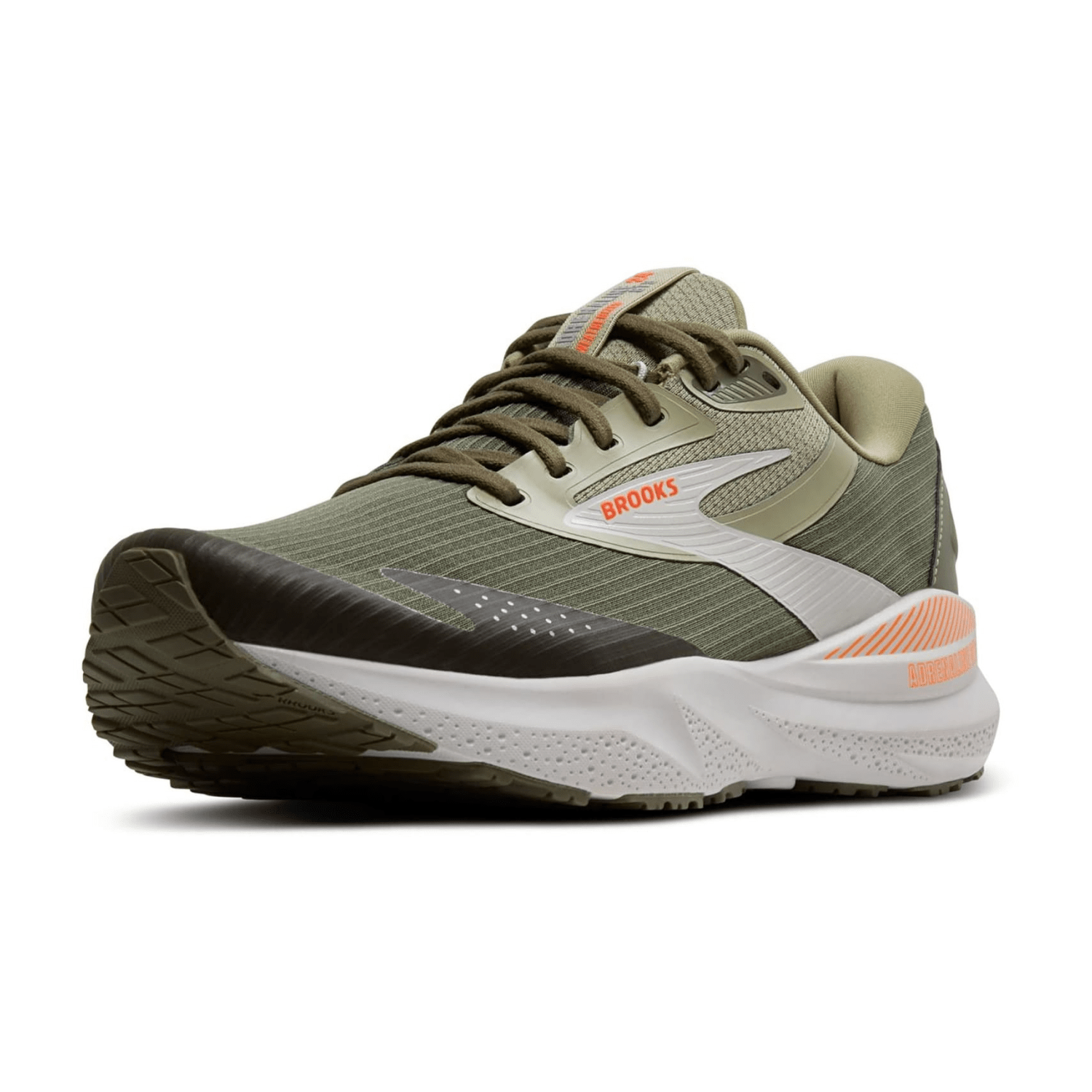 Brooks Adrenaline GTS 24 Weatherized Men's Running Shoes, Synthetic Green Grey Orange