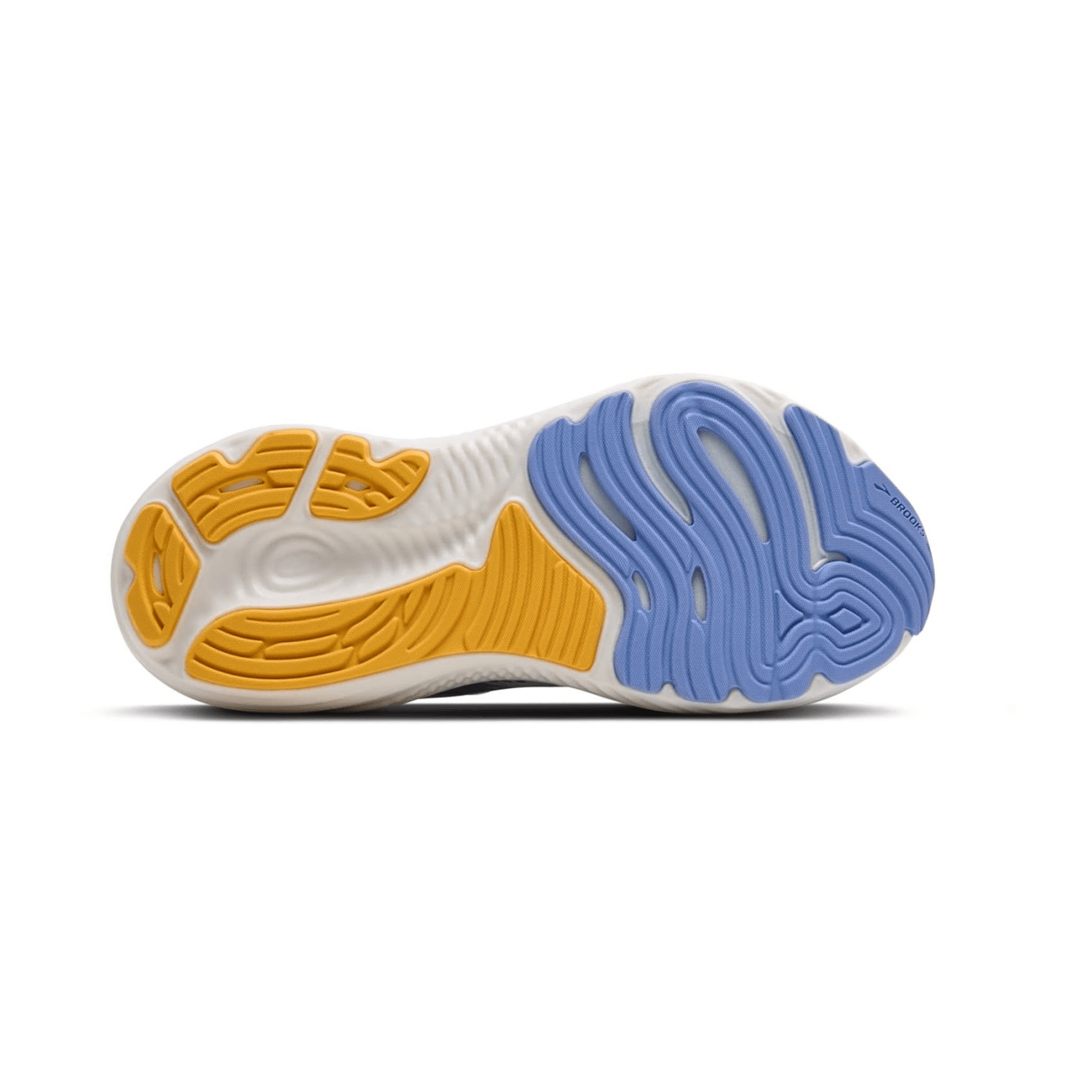 Brooks Glycerin GTS 22 Women's Running Shoes in White, Blue Heron, and Apricot