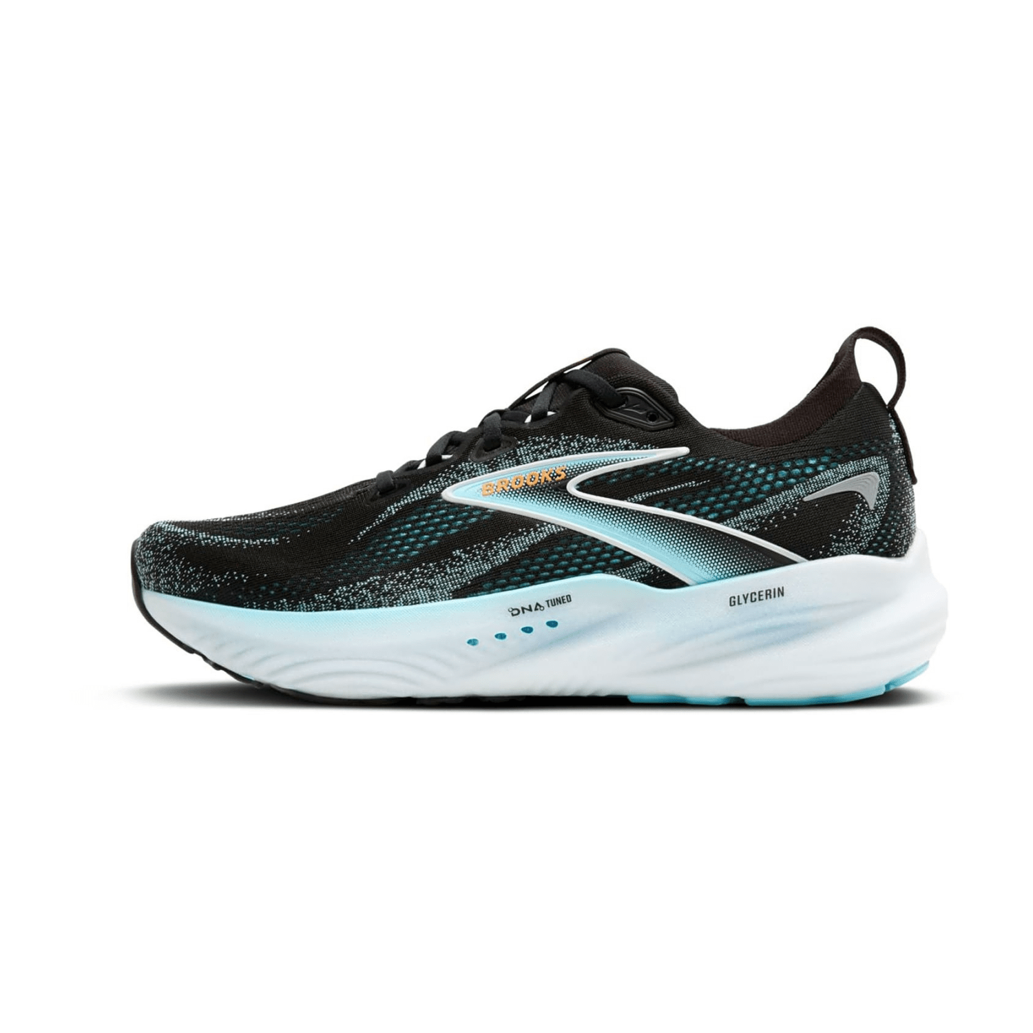 Brooks Glycerin 22 Men's Running Shoes Synthetic Black Atomizer Blazing Orange for Long-Distance Road Running