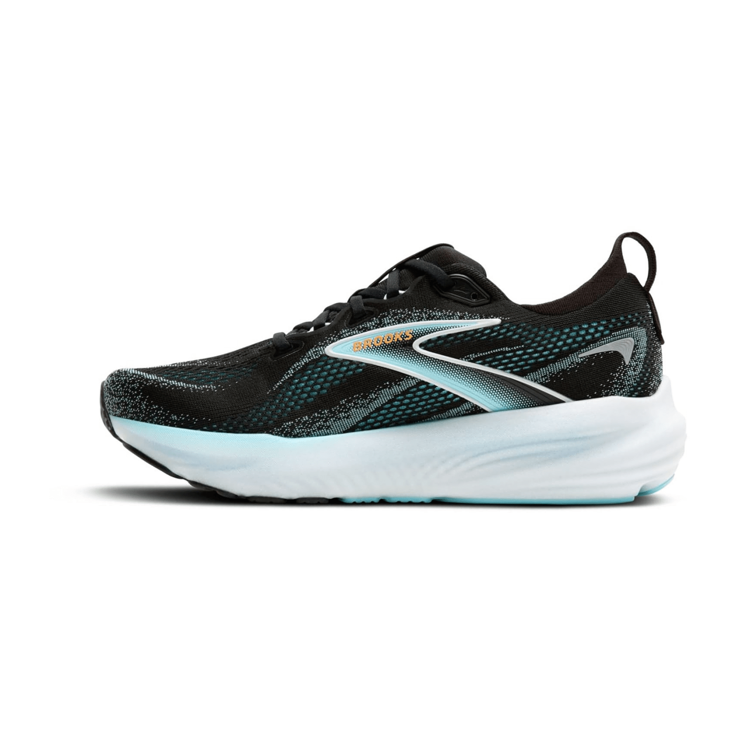 Brooks Glycerin 22 Men's Running Shoes Synthetic Black Atomizer Blazing Orange for Long-Distance Road Running