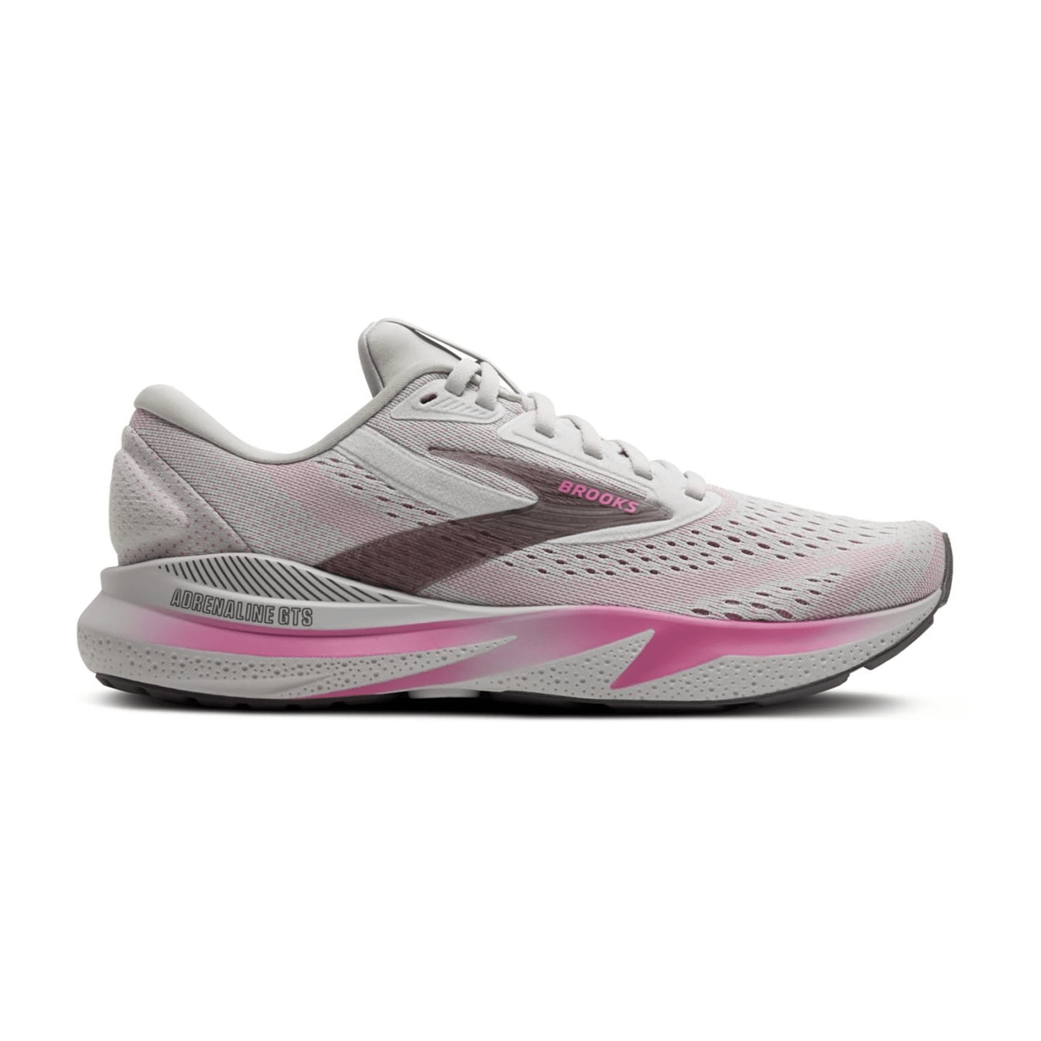 Brooks Adrenaline GTS 24 Women's Running Shoes in Oyster Excalibur Pink