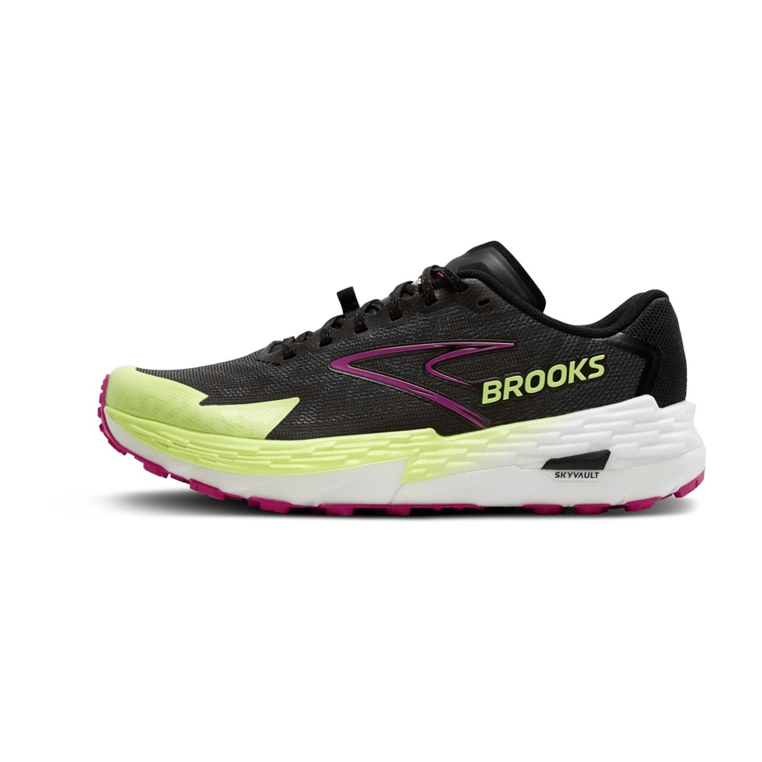 Brooks Catamount 4 Women's Trail Running Shoes Sneaker Lace-Up Grey Black Lime