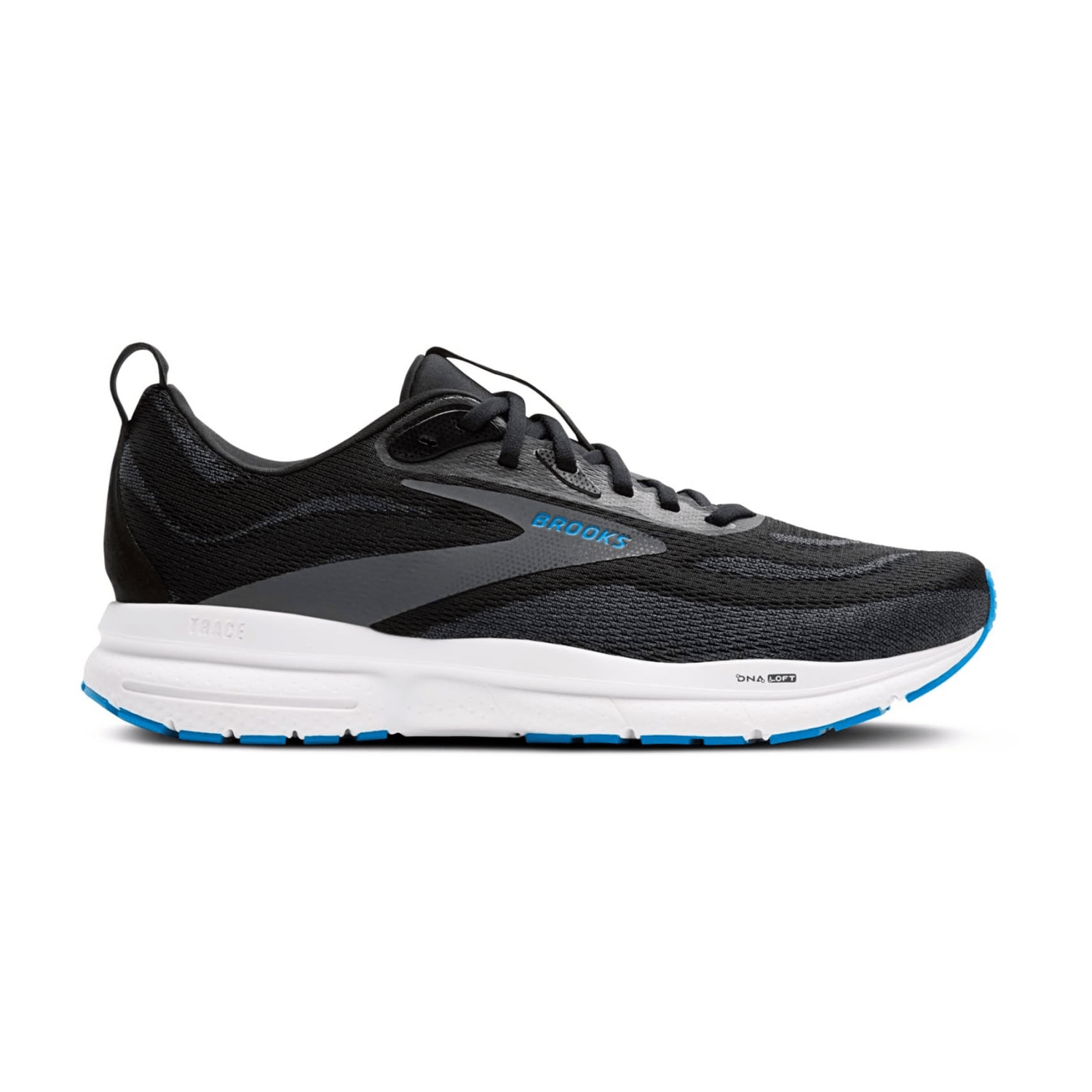 Brooks Trace 4 Men's Canvas Sneakers with Lace-Up Closure and Rubber Sole in Black Ebony