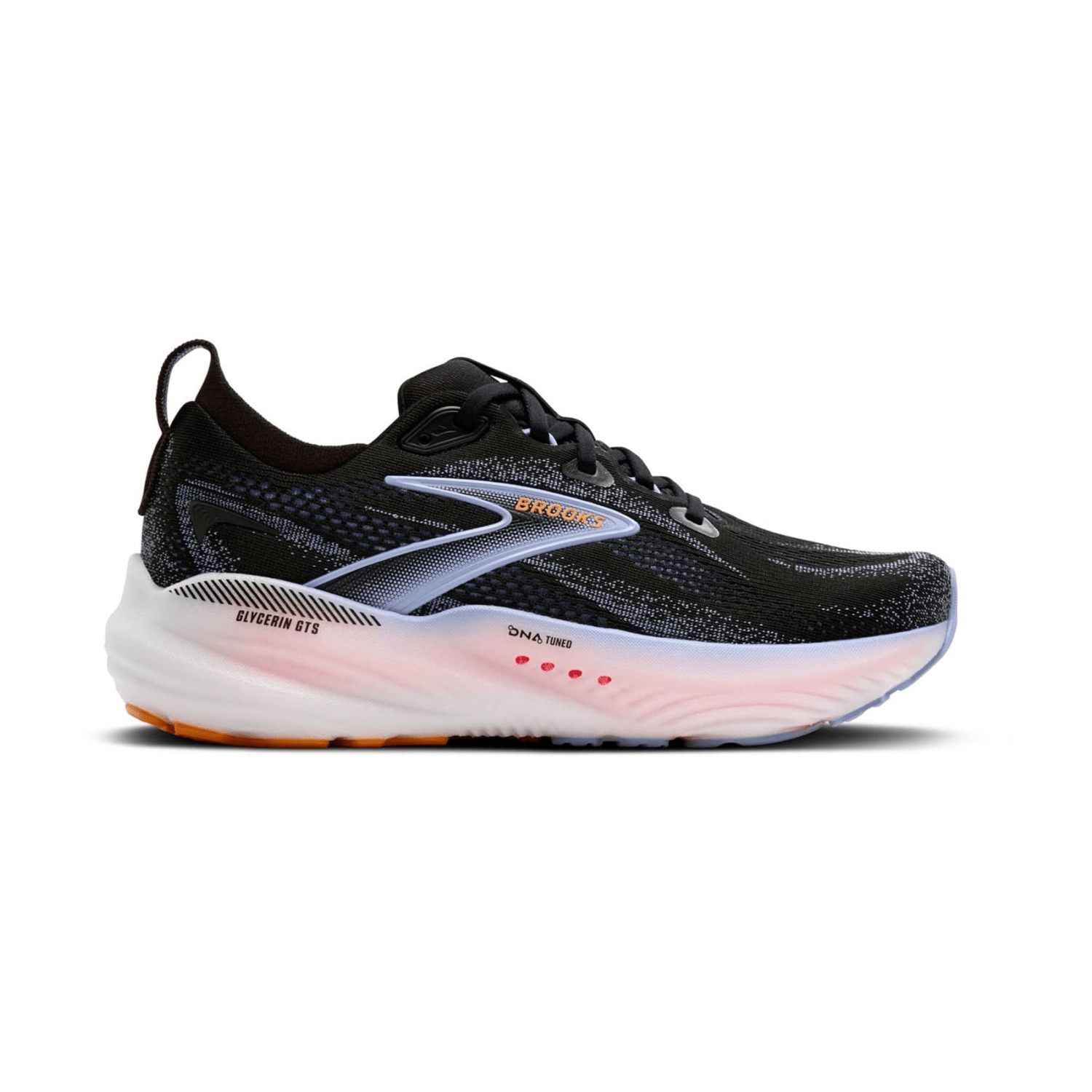 Brooks Glycerin GTS 22 Women's Running Shoes - Black, Blue Heron, Orange Synthetic