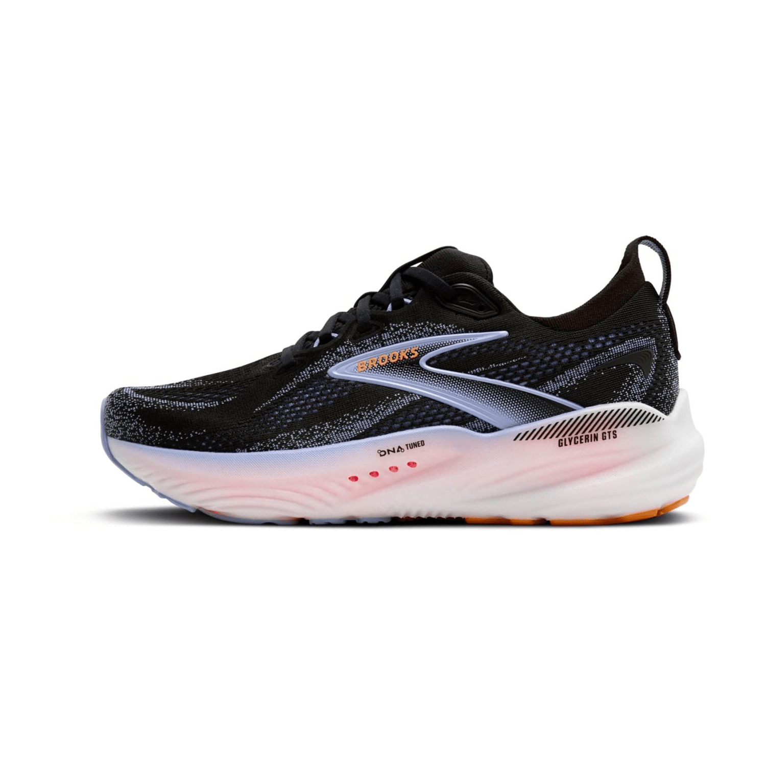 Brooks Glycerin GTS 22 Women's Running Shoes - Black, Blue Heron, Orange Synthetic