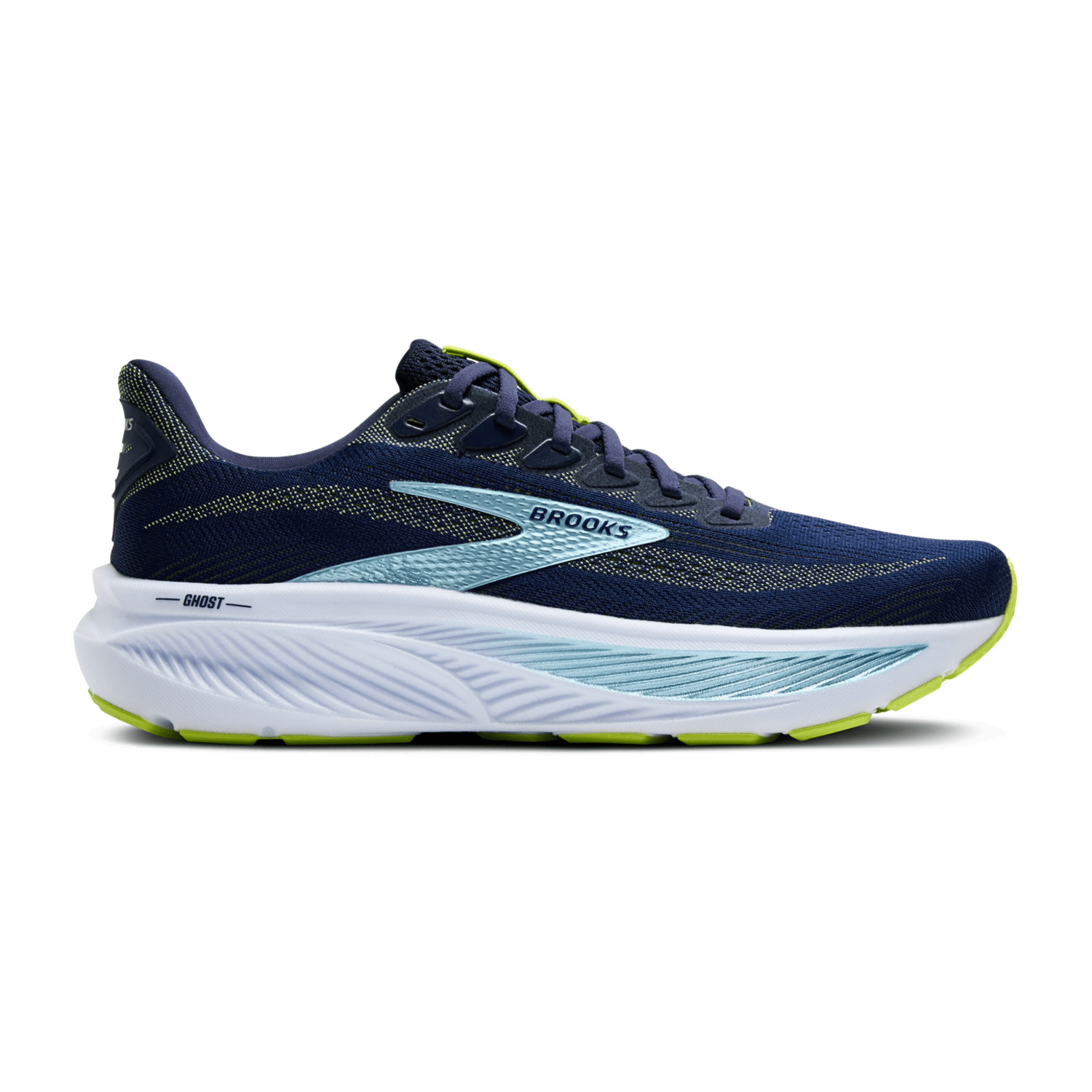 Brooks Ghost 17 Men Running Shoes Blue Textiles Rubber Sole