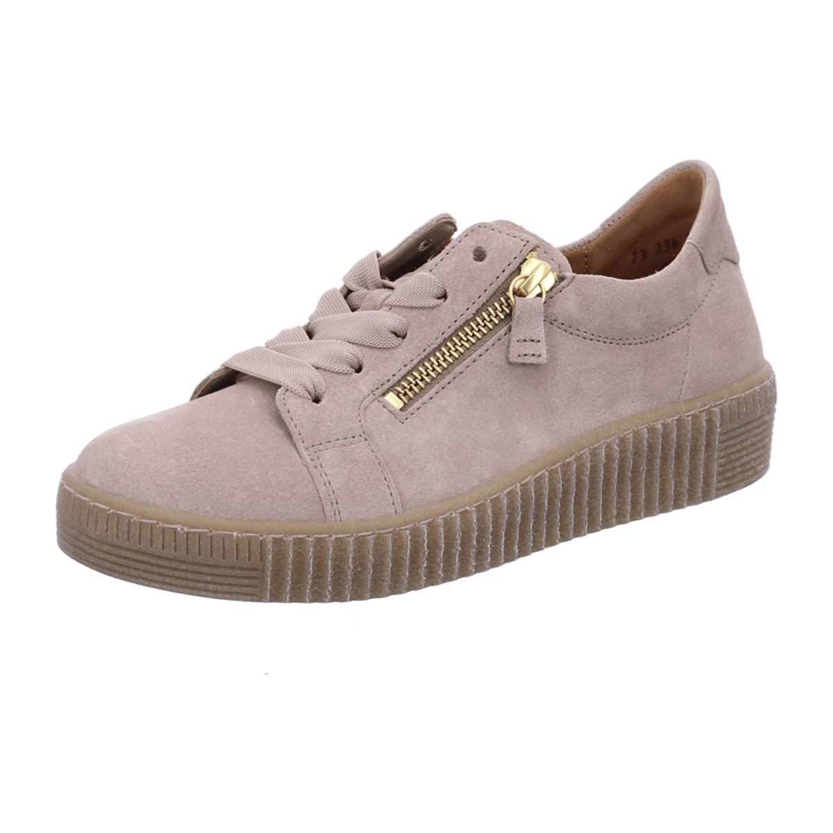 Gabor Women's Best Fitting Low-Top Sneakers Silk Gold Patent