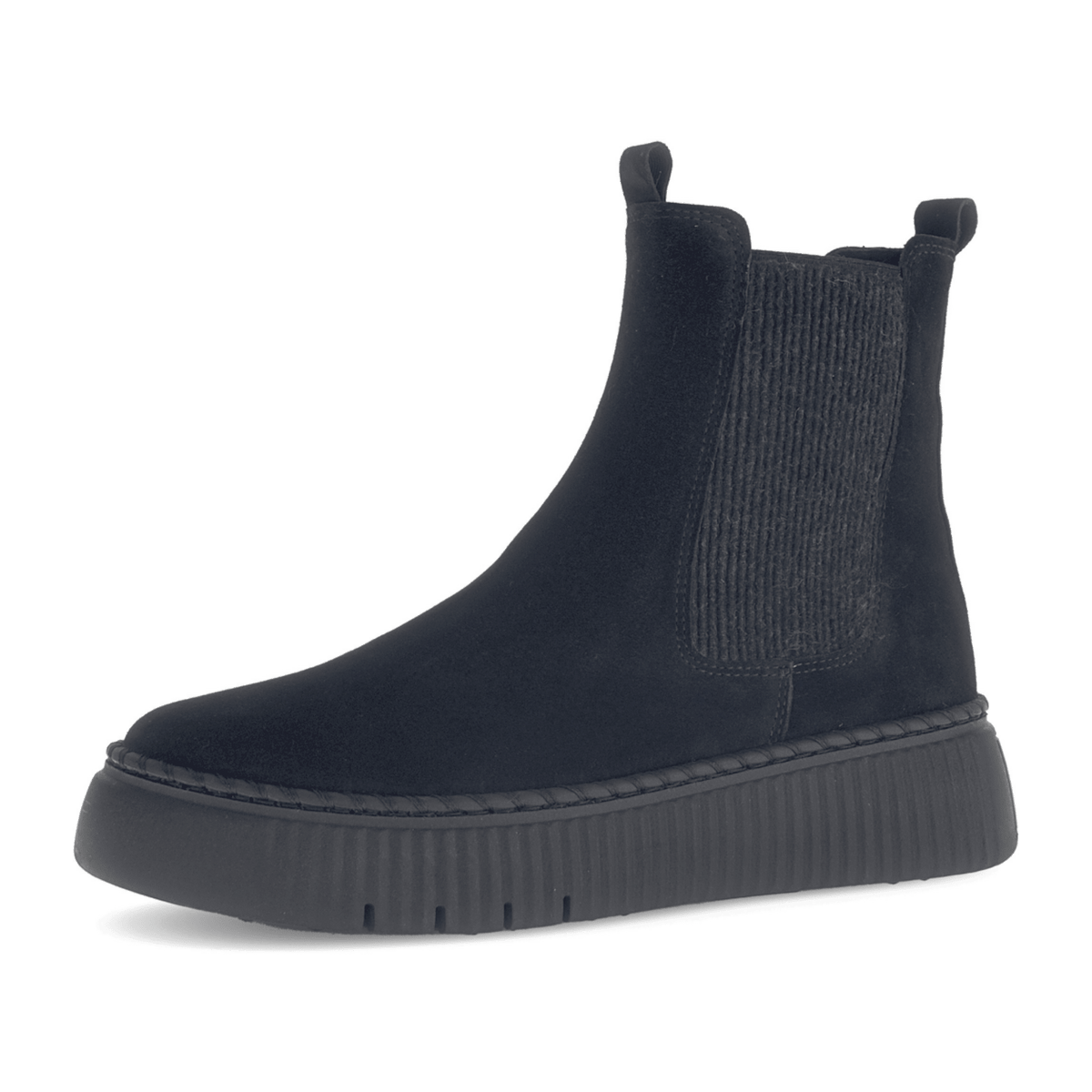 Gabor Women's Chelsea Boots - Black Suede Ankle Boots with Best Fitting