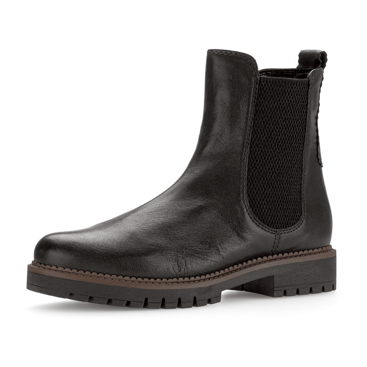 Gabor Comfort Women's Chelsea Boots Black Leather Extra Width