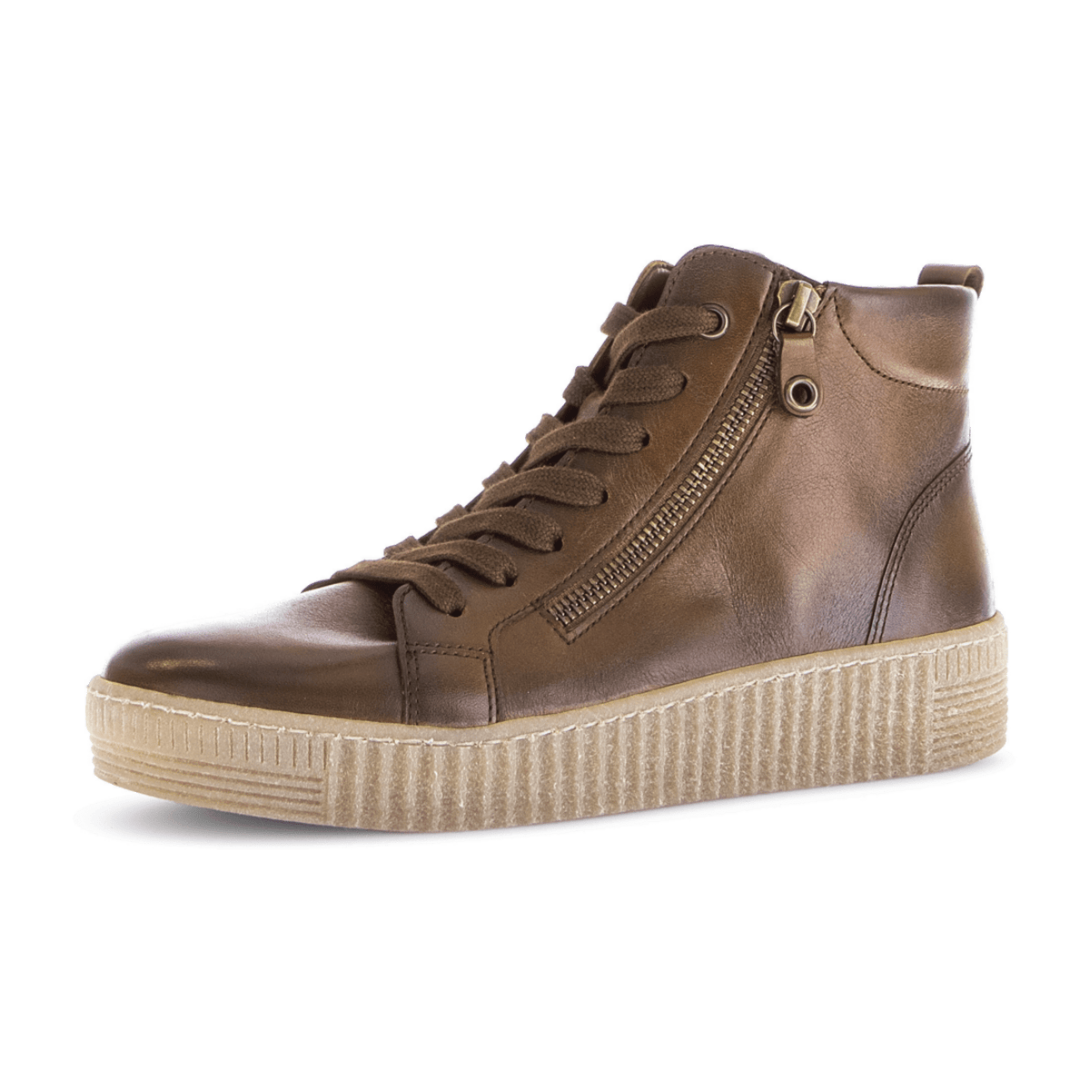 Gabor Women's High-Top Trainers Saddle 24 Smooth Leather