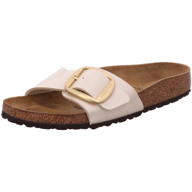 Birkenstock Madrid Big Buckle Graceful Pearl White Sandals Slides Slippers Mules Beach Narrow - Bartel-Shop