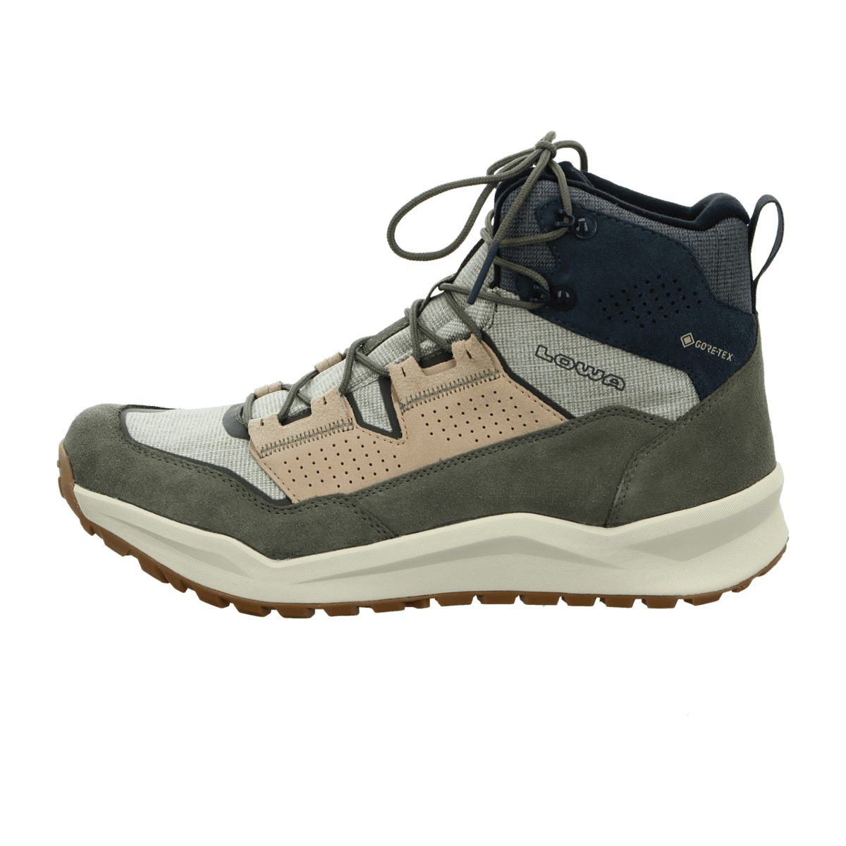 LOWA Kaloya GTX Mid Men's Hiking Shoes Navy Olive Suede